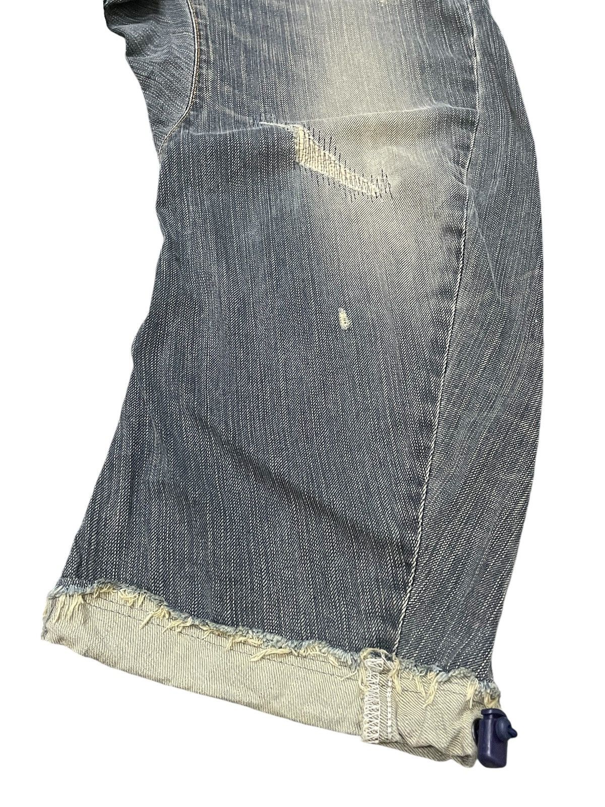 Edwin × Hysteric Glamour Edwin XV-Function Boro Heavy stitched Spiral Cropped Jeans Size US 34 / EU 50 - 6 Thumbnail