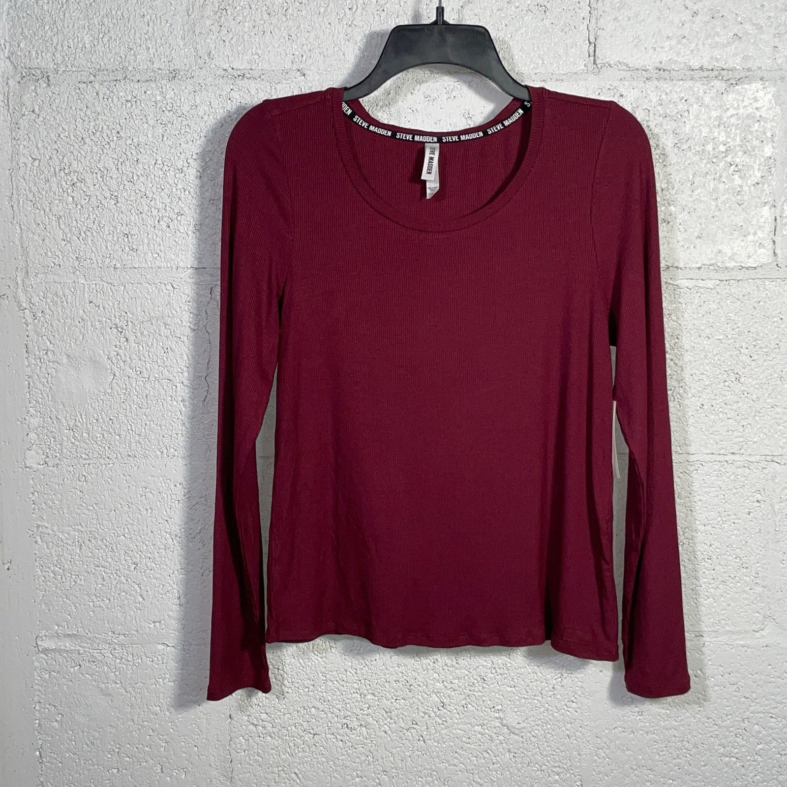 Steve Madden Steve Madden Women's Ribbed Sleep Tee Zinfandel S Size 27" / US 4 / IT 40 - 1 Thumbnail