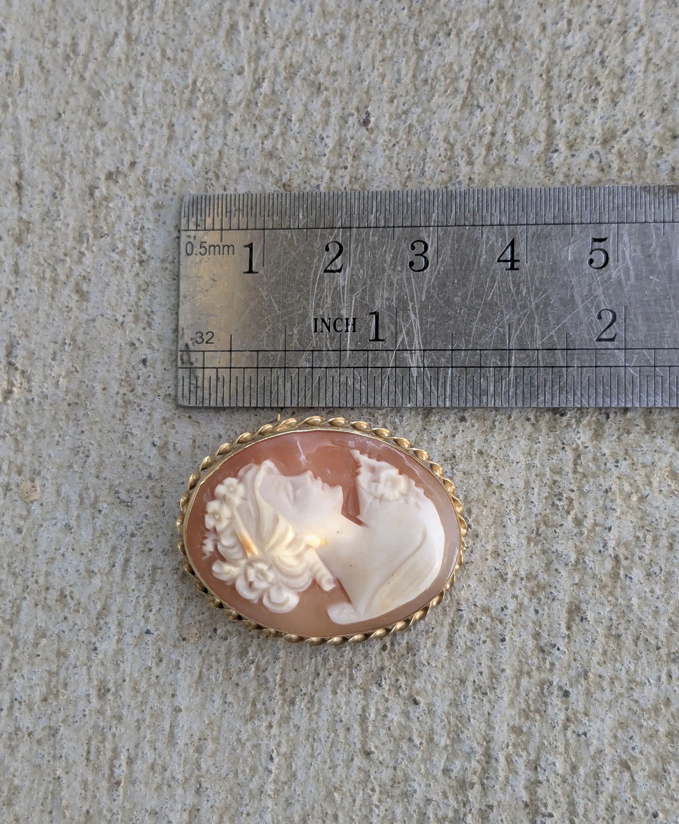 Jewelry 14k Gold Brooch Bust Cameo Antique Vintage Size ONE SIZE - 13 Thumbnail