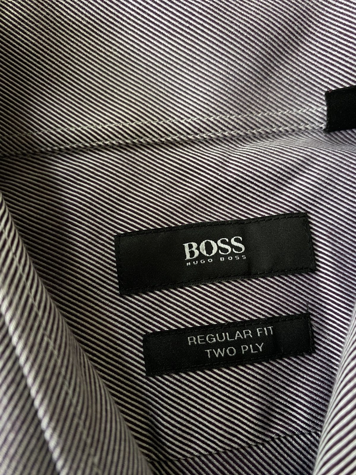 Hugo Boss Hugo Boss French cuffs tailored ls stripe shirt Size US L / EU 52-54 / 3 - 3 Thumbnail