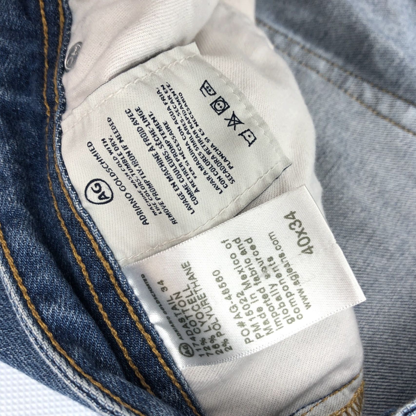Denime AG Adriano Goldschmied The Graduate Jeans 40x32 Tailored Slim Straight Denim Blue Mens Size US 40 / EU 56 - 5 Thumbnail