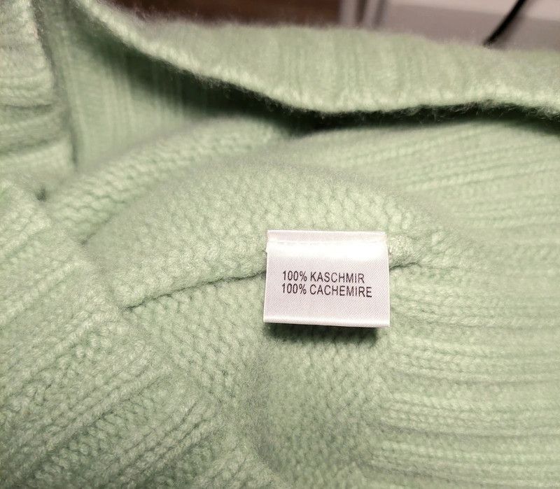 Other 100% cashmere sweater turtleneck jumper thick weave green Size M / US 6-8 / IT 42-44 - 8 Thumbnail