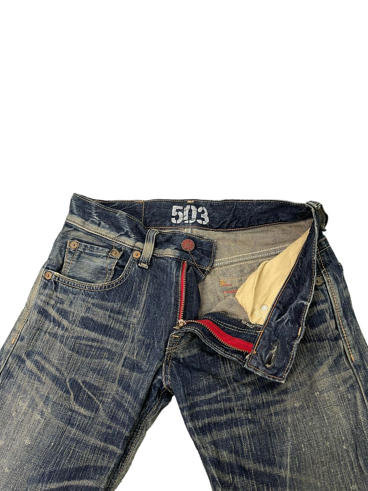 Edwin Flare Jeans Edwin Japan Distress Low Rise Boot Cut 7🟦0 Size US 31 - 11 Thumbnail