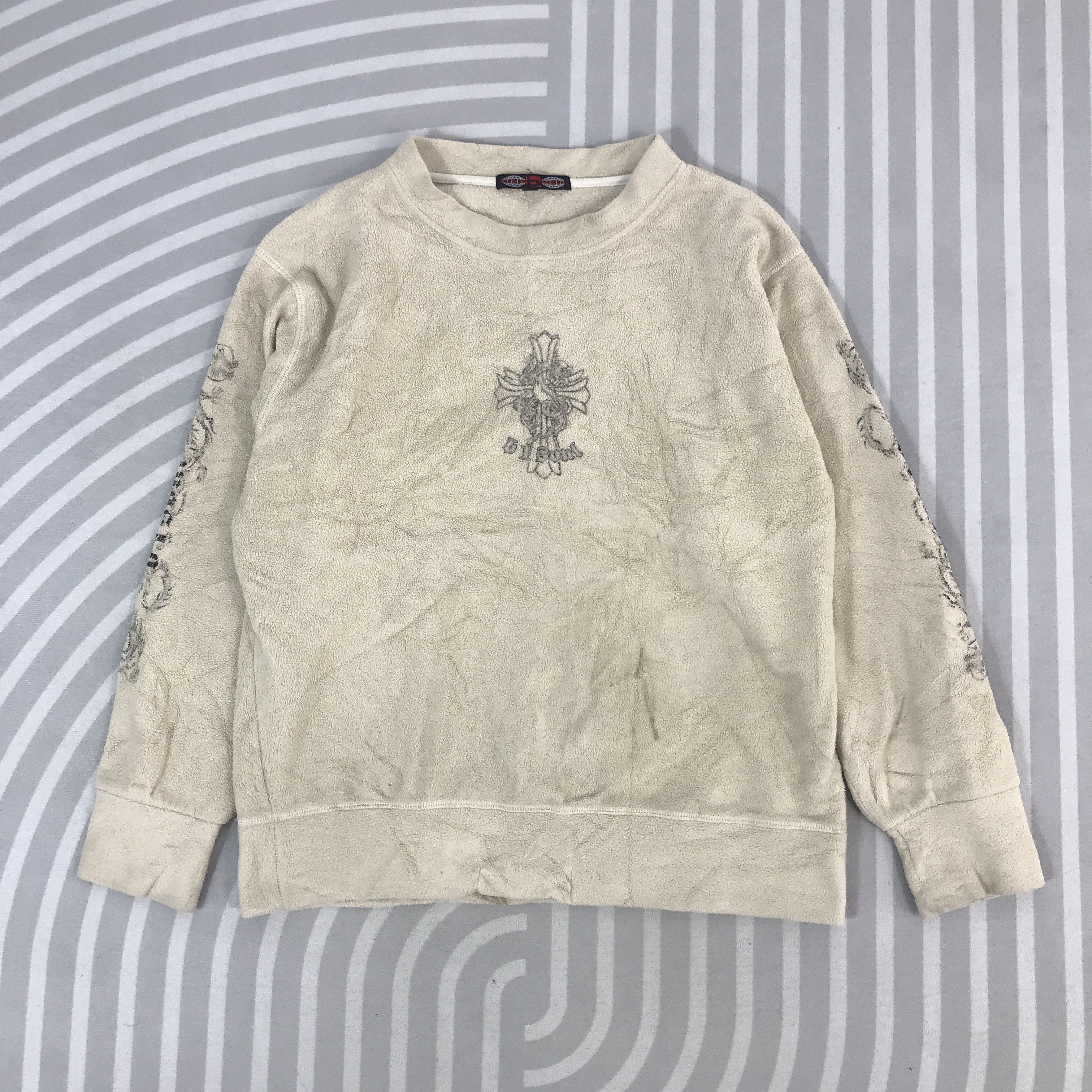 Japanese Brand Vintage One soul Japanese designs style Fleece sweater Size US L / EU 52-54 / 3 - 2 Thumbnail