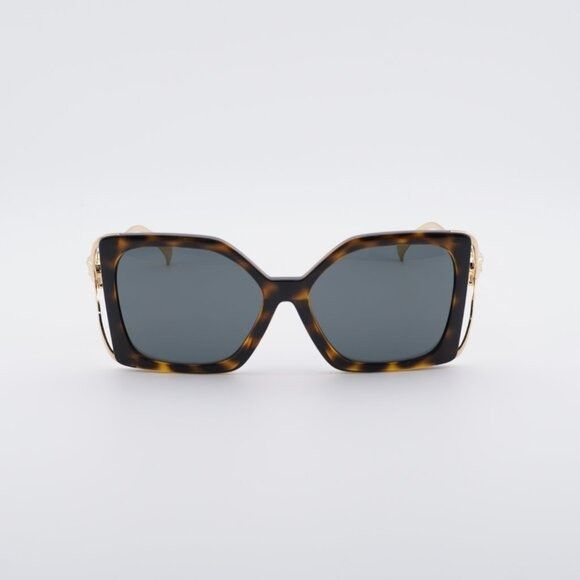 Versace Versace VE4502U 108/87 Sunglasses Havana/Gold Square Frame Size ONE SIZE - 2 Thumbnail