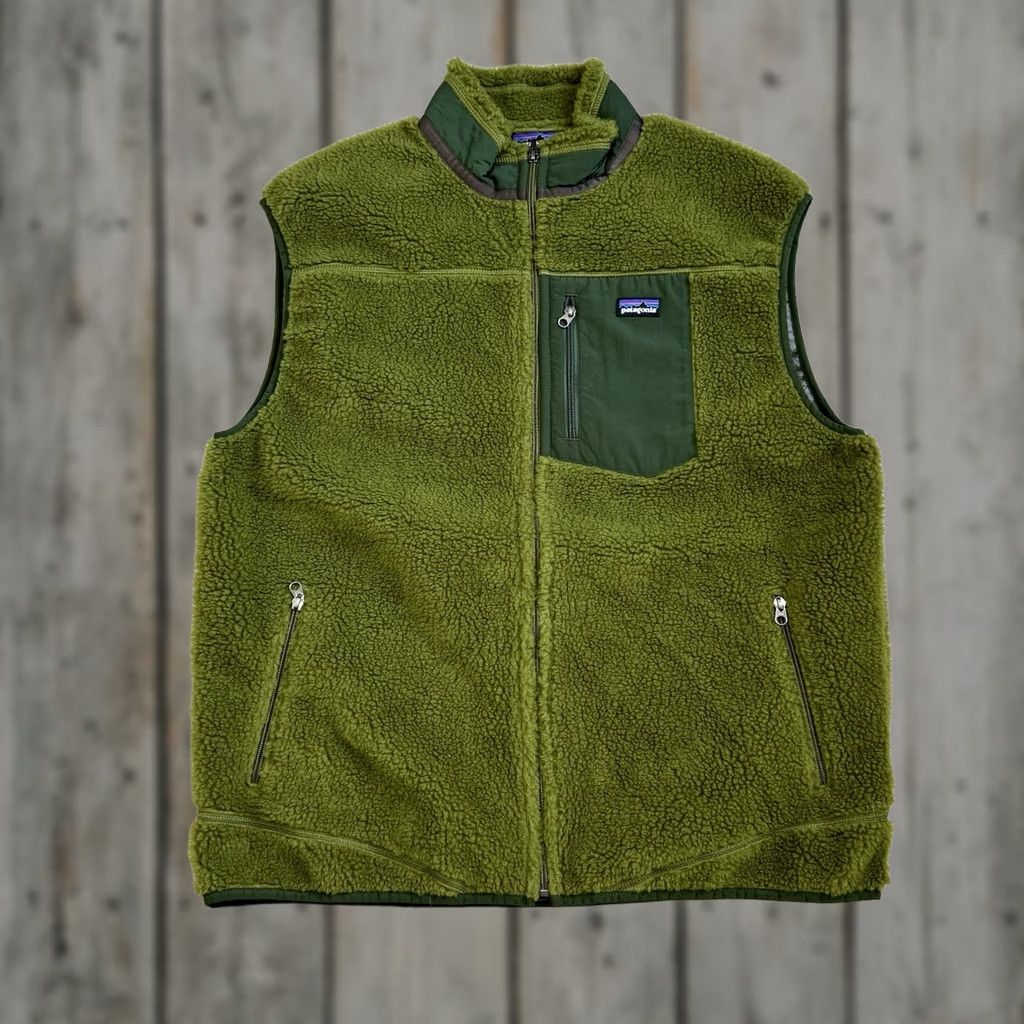 Patagonia Patagonia Retro X Vest Mens Green Deep Pile Sherpa Fleece Zip Front Gilet XXL Size US XXL / EU 58 / 5 - 1 Thumbnail