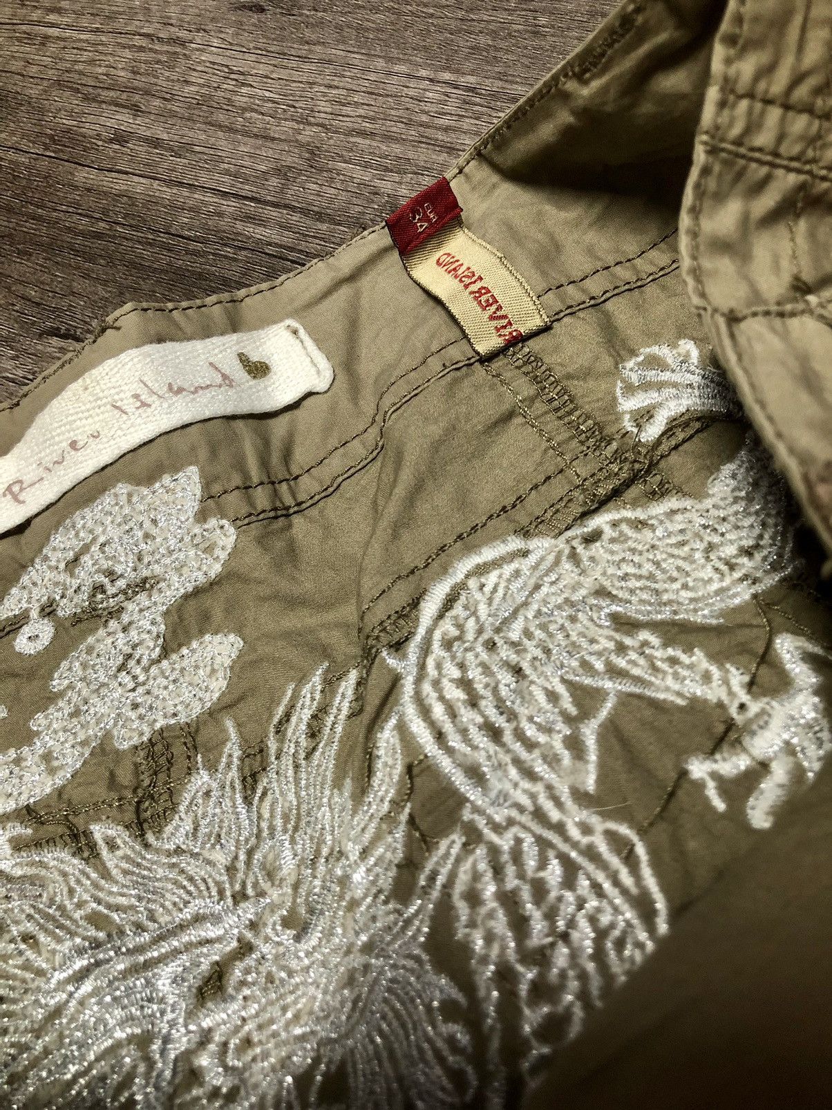 Designer × River Island River Island Cargo Pants Dragon Sukajan Design (Unisex) Size US 32 / EU 48 - 20 Thumbnail