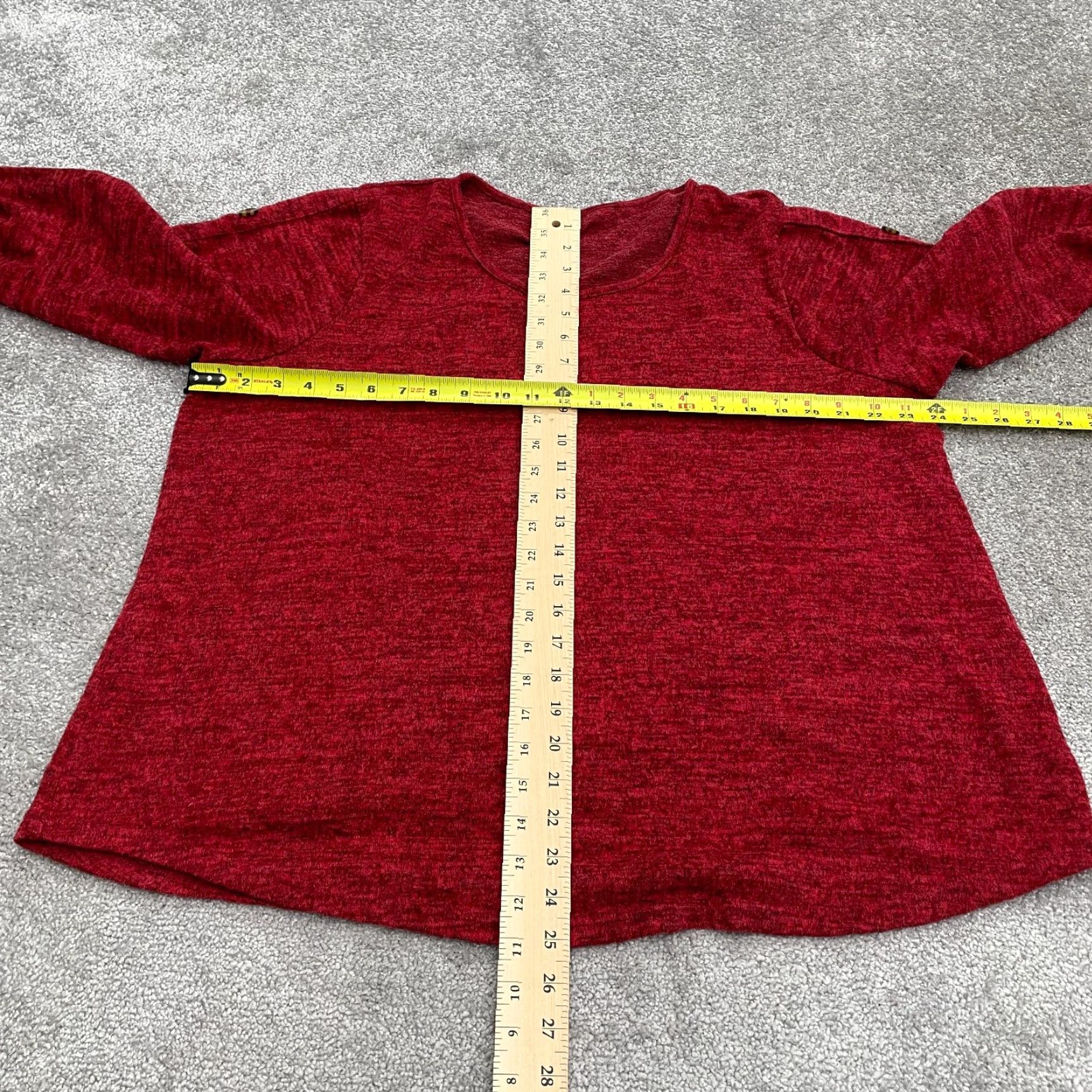 Vintage A New Day Womens XL Red Crew Neck Relaxed Lightweight Pullover Sweater Size XL / US 12-14 / IT 48-50 - 6 Thumbnail