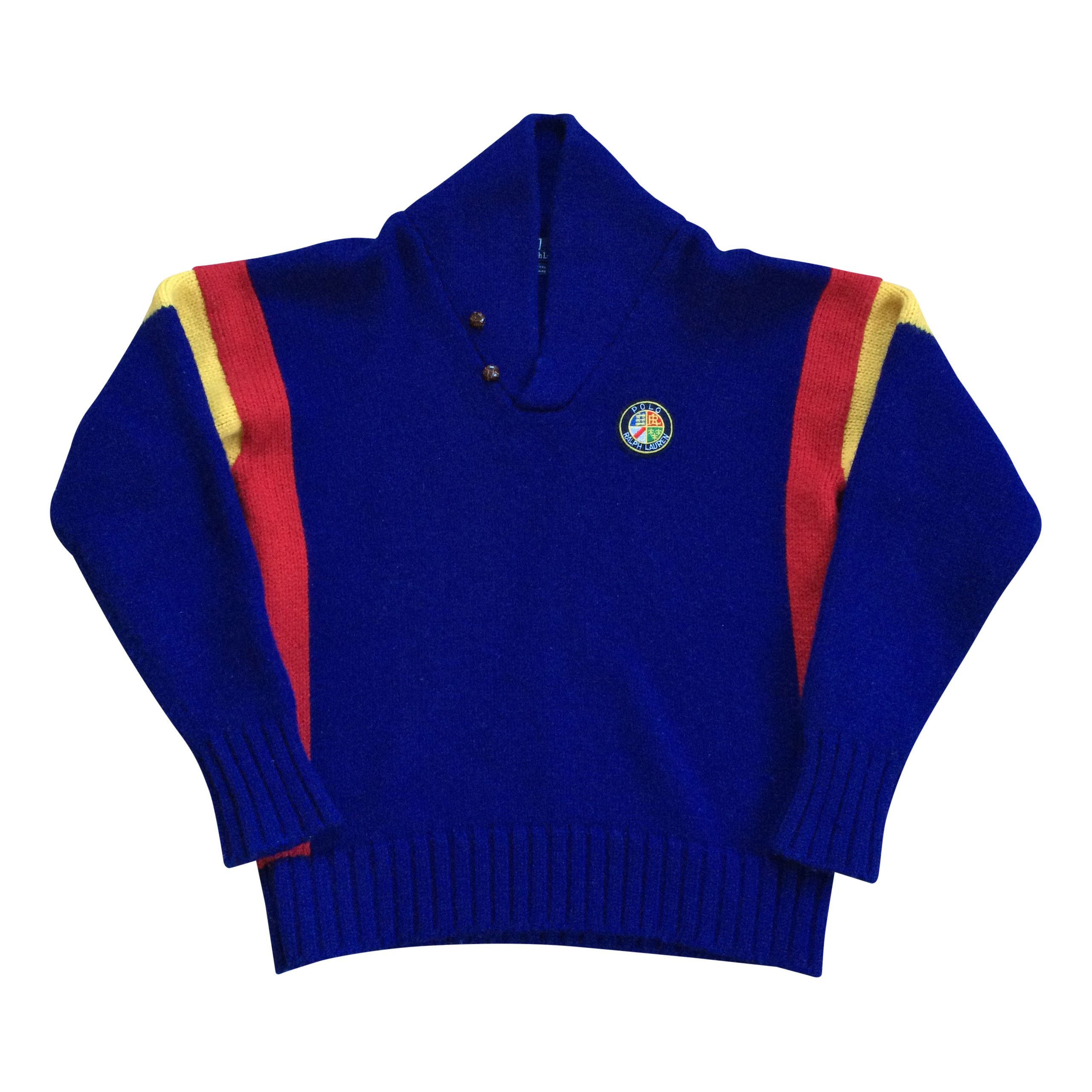 Polo Ralph Lauren F/W 1987 Ralph Lauren Wool Crest Cowlneck Sweater Size US L / EU 52-54 / 3 - 1 Thumbnail