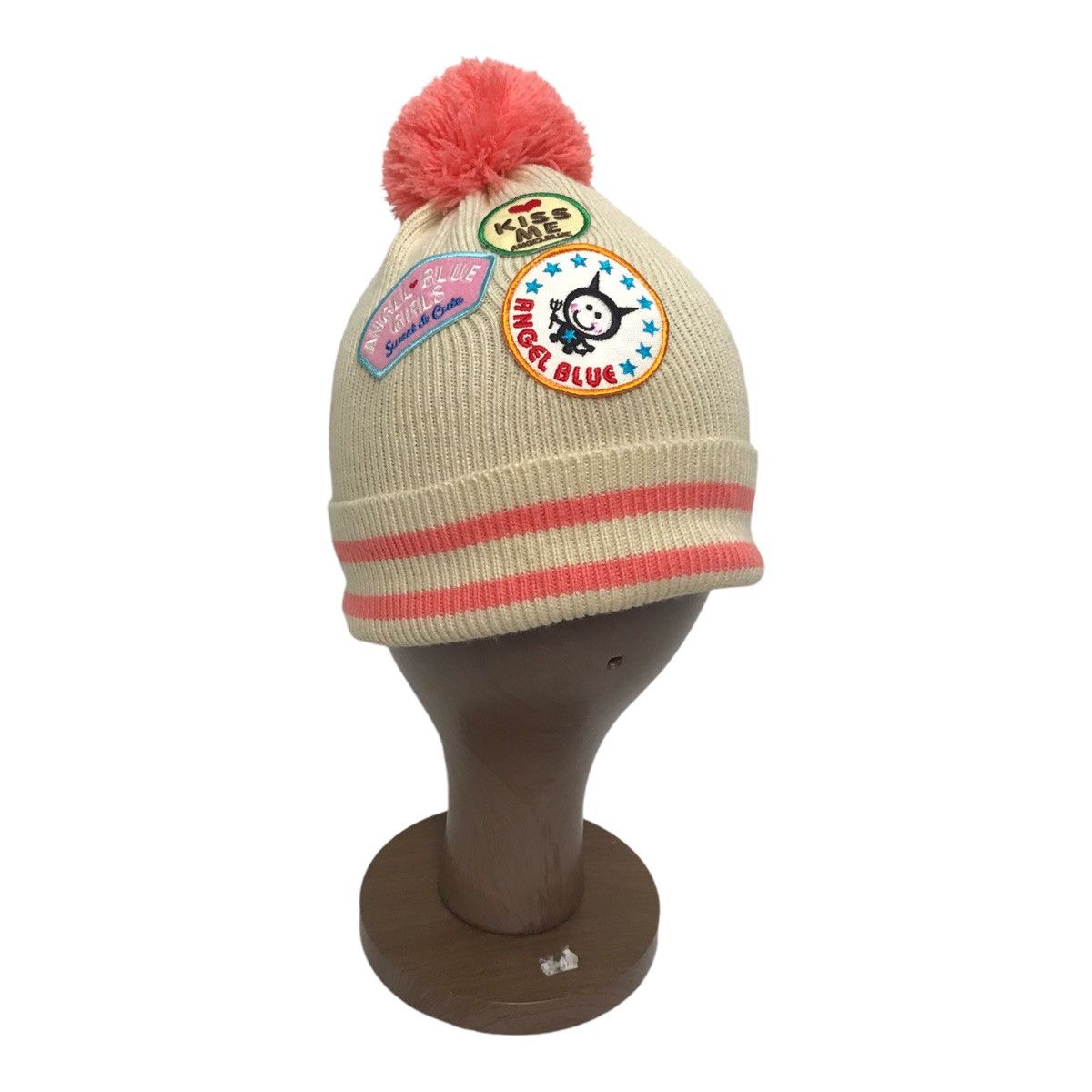 Hysteric Glamour × Japanese Brand Angle Blue Fur Cream Beanie Size ONE SIZE - 1 Thumbnail