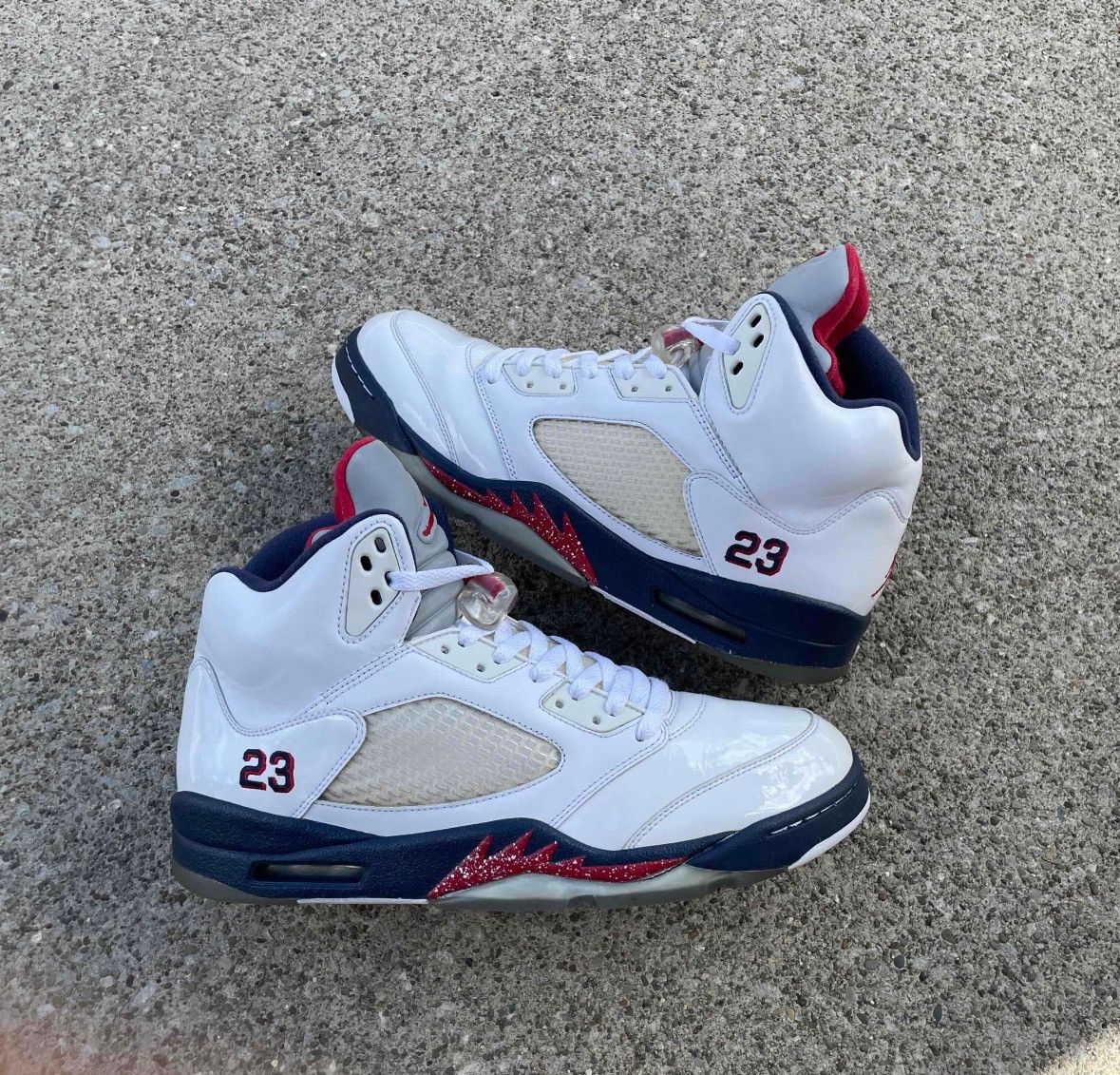 Jordan Brand Size 12-Jordan 5 Independence Day 2011 No Box Lightly Worn Size US 12 / EU 45 - 7 Thumbnail