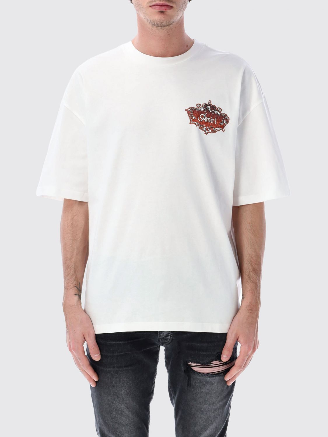 Amiri Amiri T-Shirt Men Ivory Size US S / EU 44-46 / 1 - 1 Thumbnail