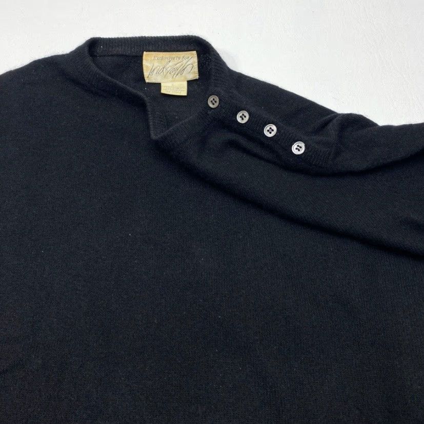 Lord & Taylor LORD & TAYLOR Cashmere Sweater Large Black Round Neck Pullover Button Shoulder Ladies Size L / US 10 / IT 46 - 7 Thumbnail