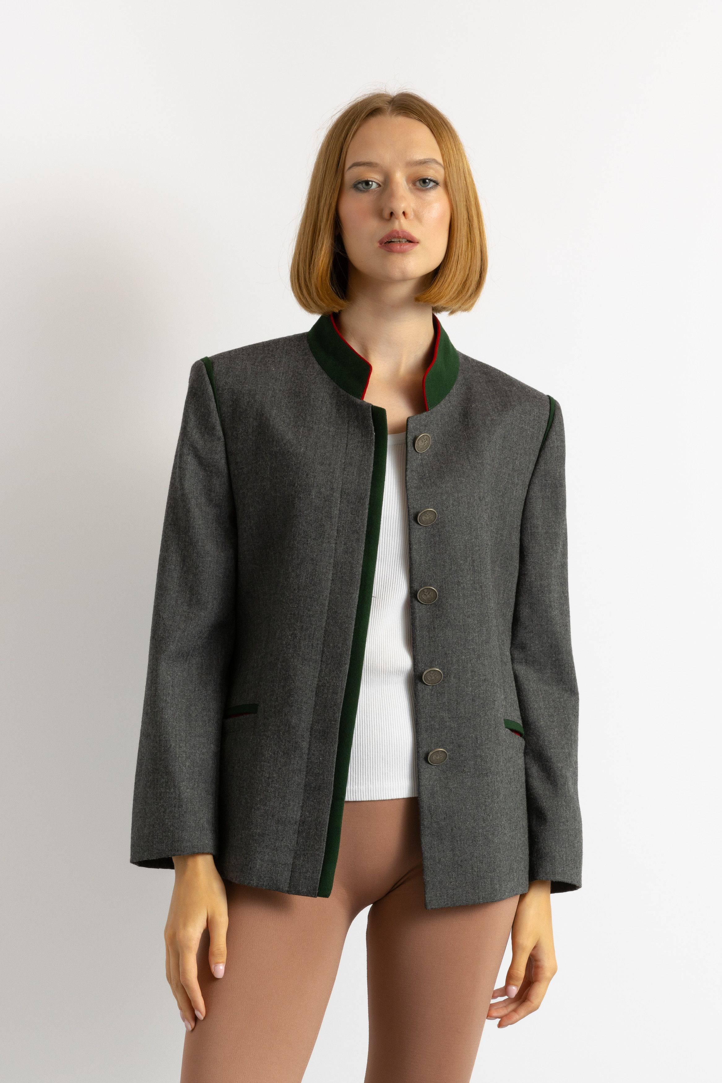 Vintage Preowned Woman Tyrol Dirndl Wool Blazer 8705 Size S / US 4 / IT 40 - 2 Thumbnail