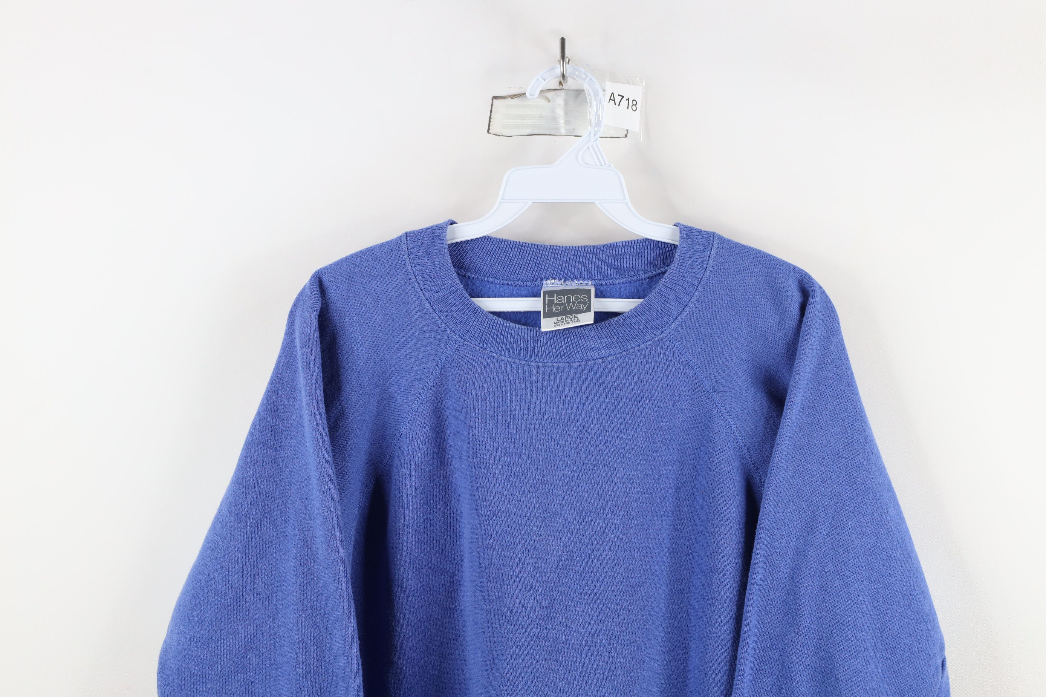 Vintage Vintage 90s Streetwear Crewneck Sweatshirt Periwinkle USA Size L / US 10 / IT 46 - 2 Thumbnail