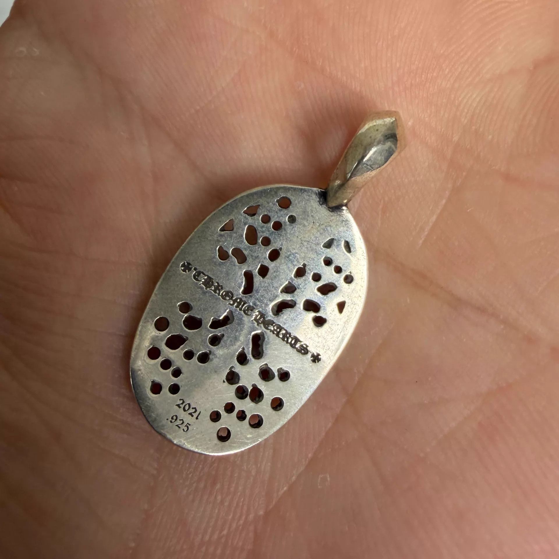 Chrome Hearts Chrome Hearts 925 Silver Oval Guardian Small Pendant Size ONE SIZE - 7 Thumbnail