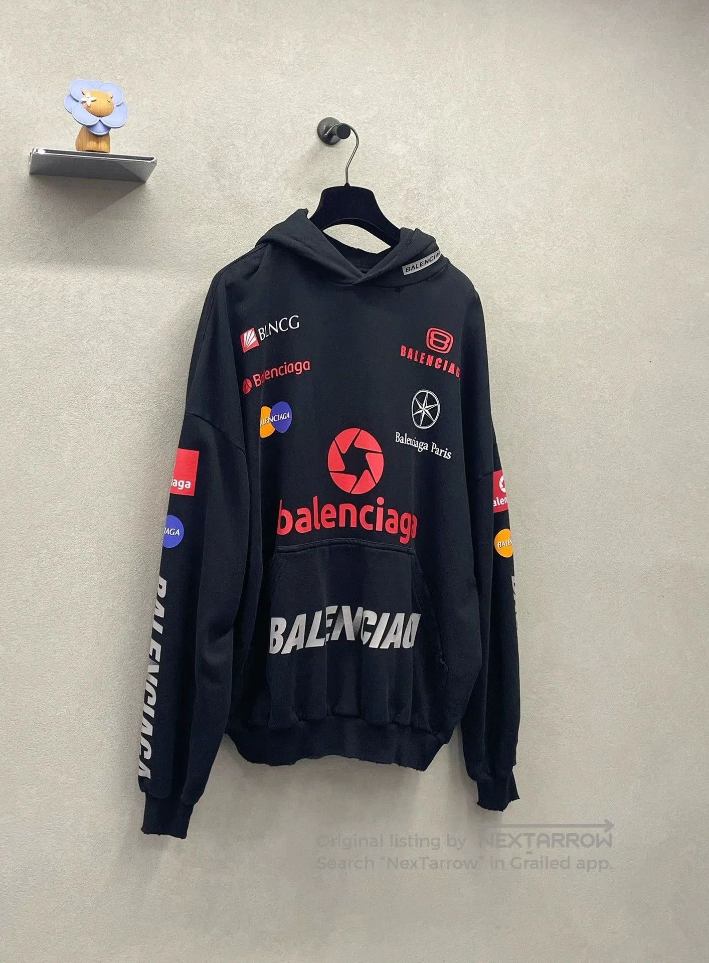 Balenciaga Balenciaga Racing Hoodie in Black Color. Size US L / EU 52-54 / 3 - 3 Thumbnail