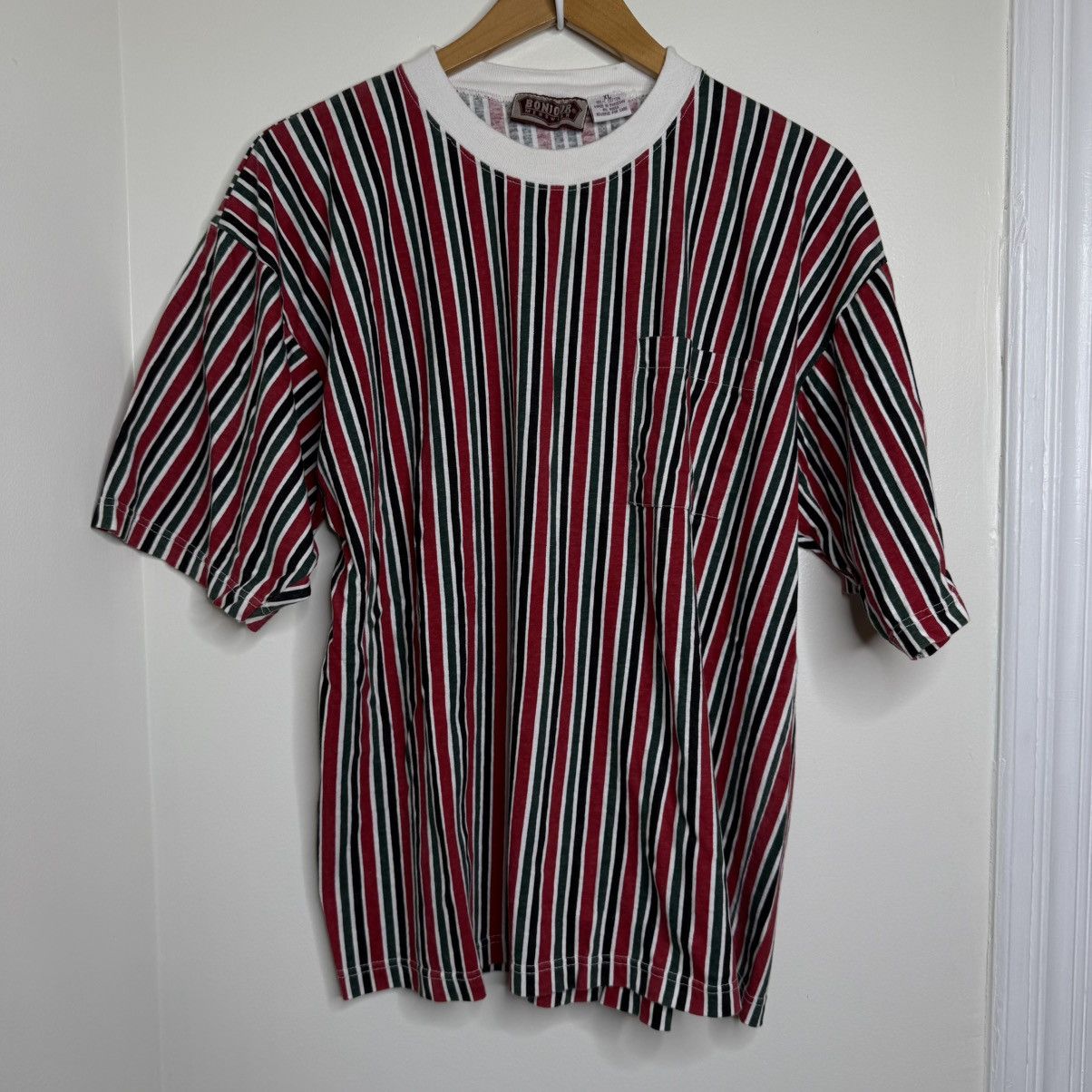 Other VTG 90s Bonjour Striped Men’s Short Sleeve Shirt Sz XL Size US XL / EU 56 / 4 - 1 Thumbnail