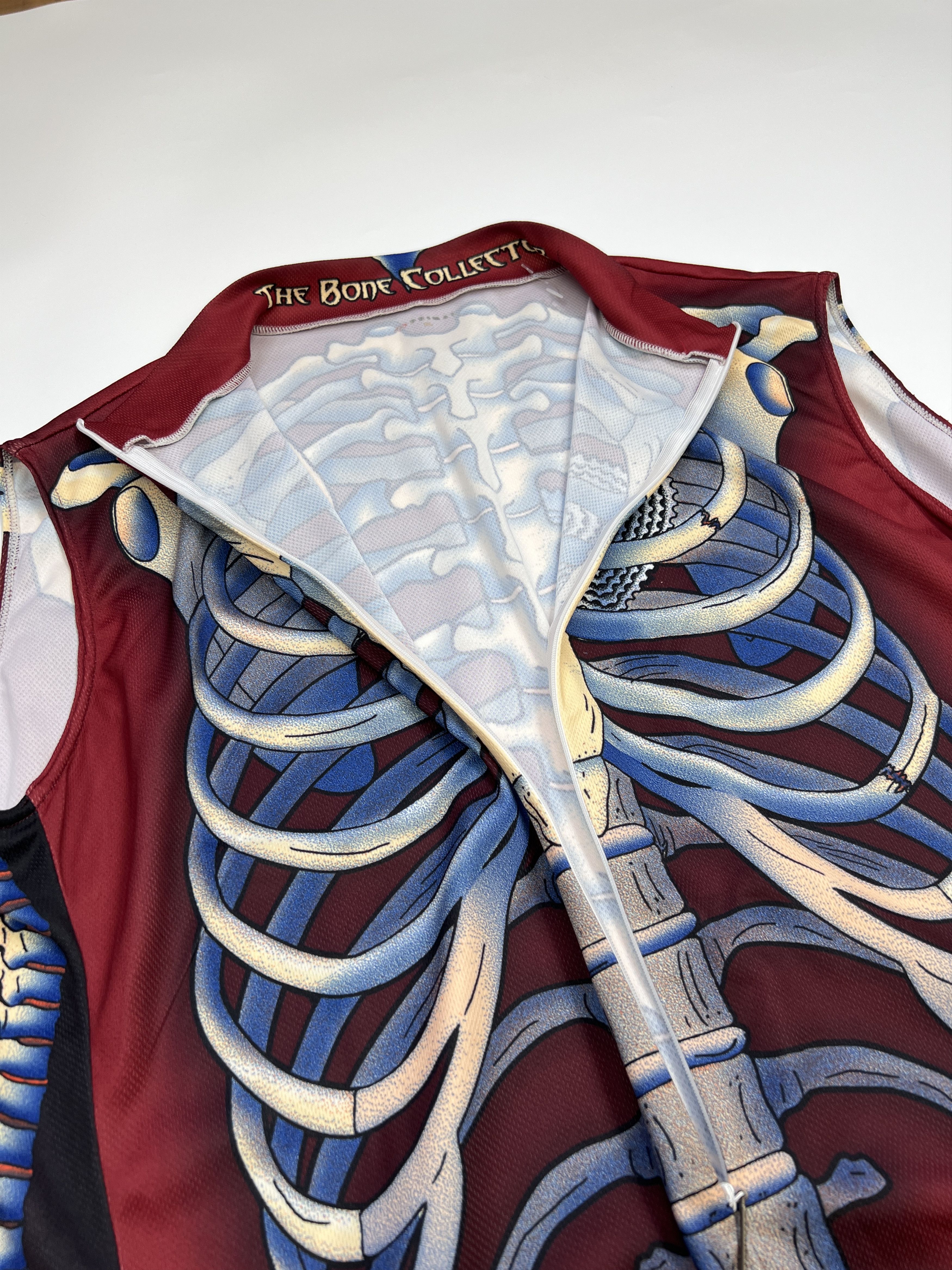 Vintage Crazy Print Cycling Jersey Primal Bone Collector Skeleton Size US XXL / EU 58 / 5 - 8 Thumbnail