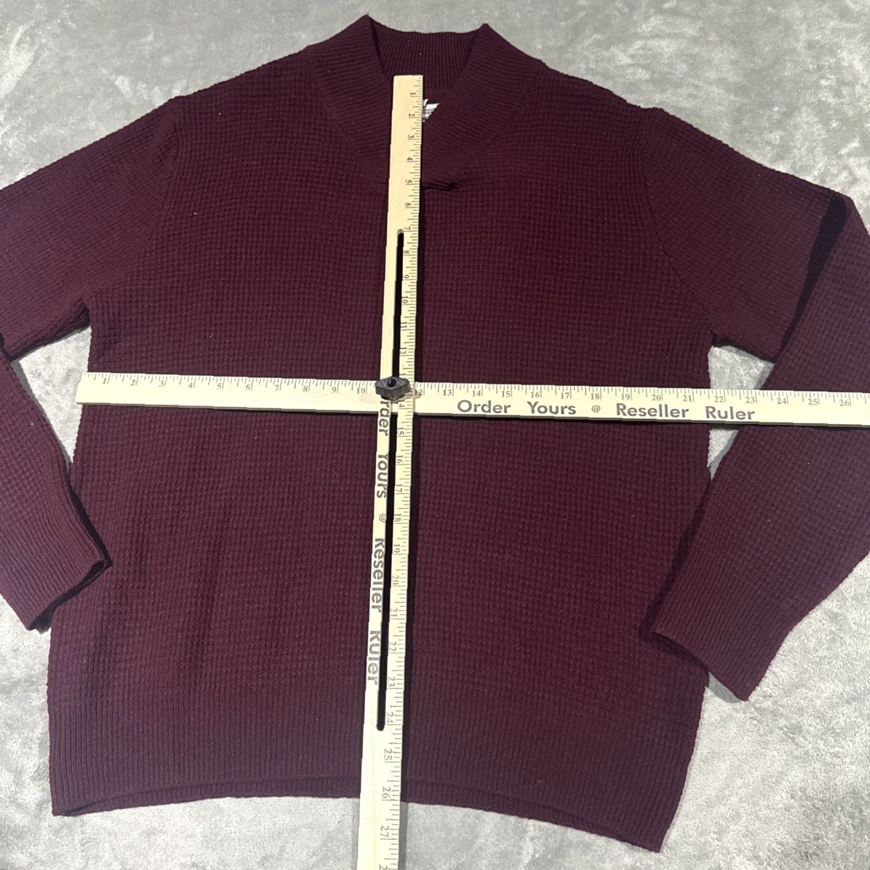 Schott Schott NYC Sweater Mens Large Burgundy Athletic V-Neck Shawl Waffle Knit Wool Wool NY? (Note: Ensure only original words used; adjust). Size US L / EU 52-54 / 3 - 4 Thumbnail