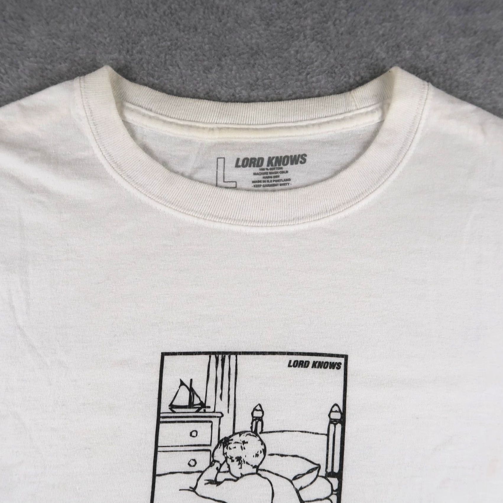 Doublet Lord Knows T Shirt Mens L White Graphic Double Sided Religious Streetwear Tee Size US L / EU 52-54 / 3 - 4 Thumbnail
