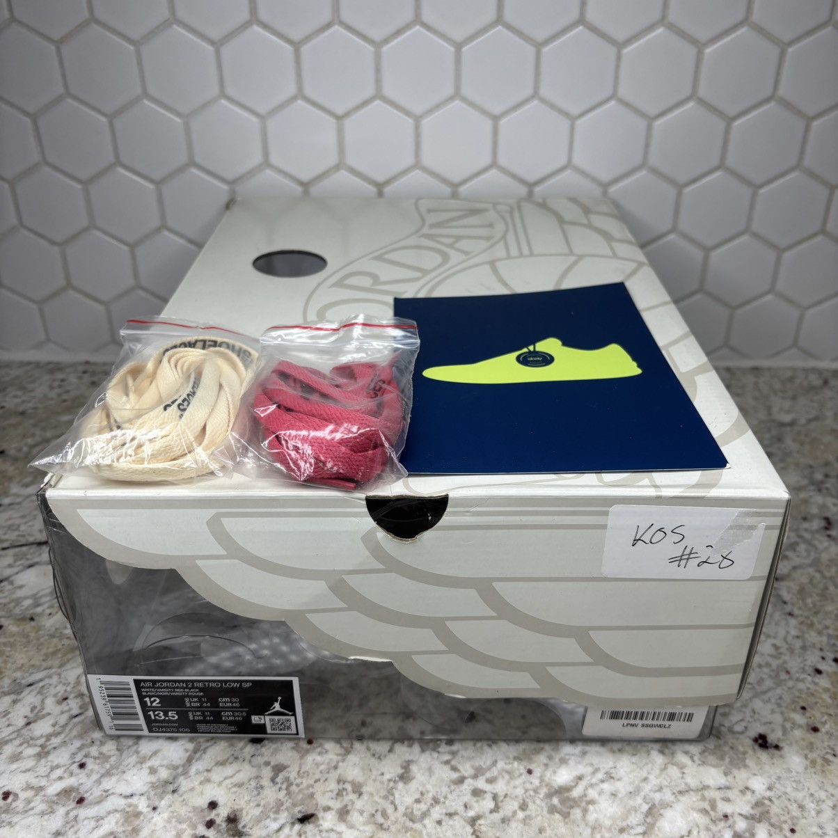 Jordan Brand × Off-White Size 12 - Jordan 2 Retro Low SP Off-White Varsity Red VNDS Size US 12 / EU 45 - 15 Thumbnail