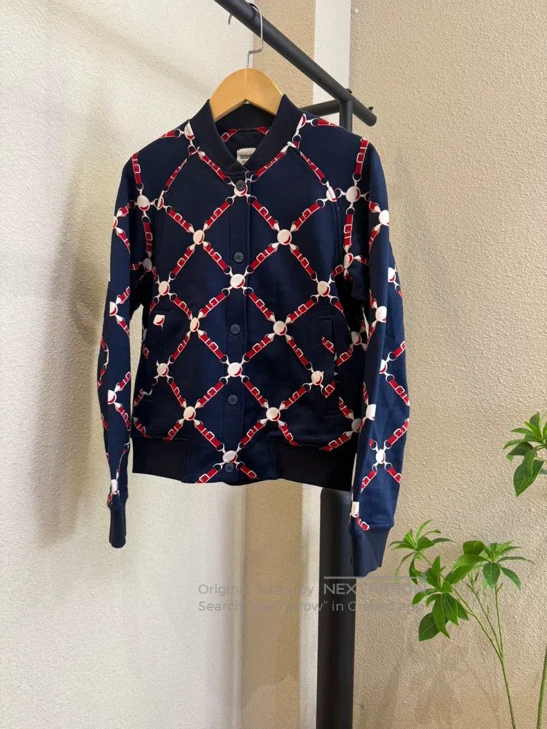 Hermes Hermes Blue Chain Print Jacket, Classic Style Size XXS / US 00 / IT 34 - 1 Thumbnail