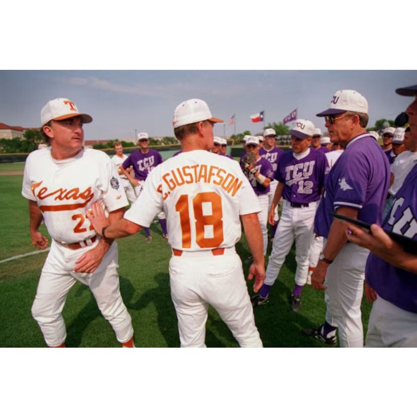 Majestic × NCAA Texas Longhorns 90s baseball Pinstripe jersey L NCAA vintage Size US L / EU 52-54 / 3 - 10 Thumbnail