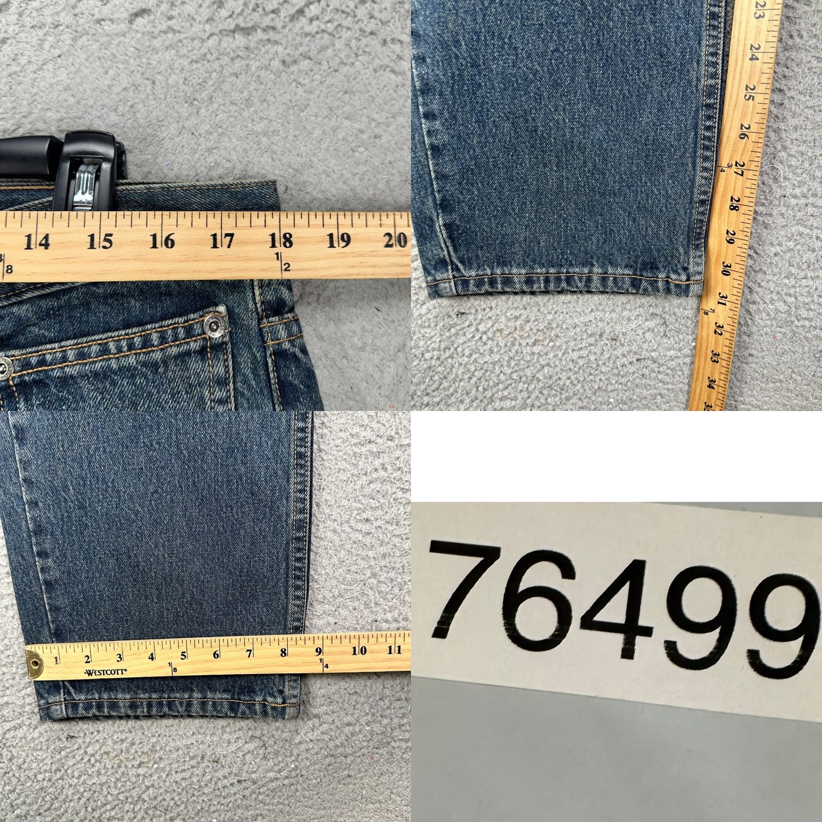 Harley Davidson Harley-Davidson Mens Straight Jeans 36X30 Blue Distressed Denim NEW Jeans Size US 36 / EU 52 - 8 Thumbnail