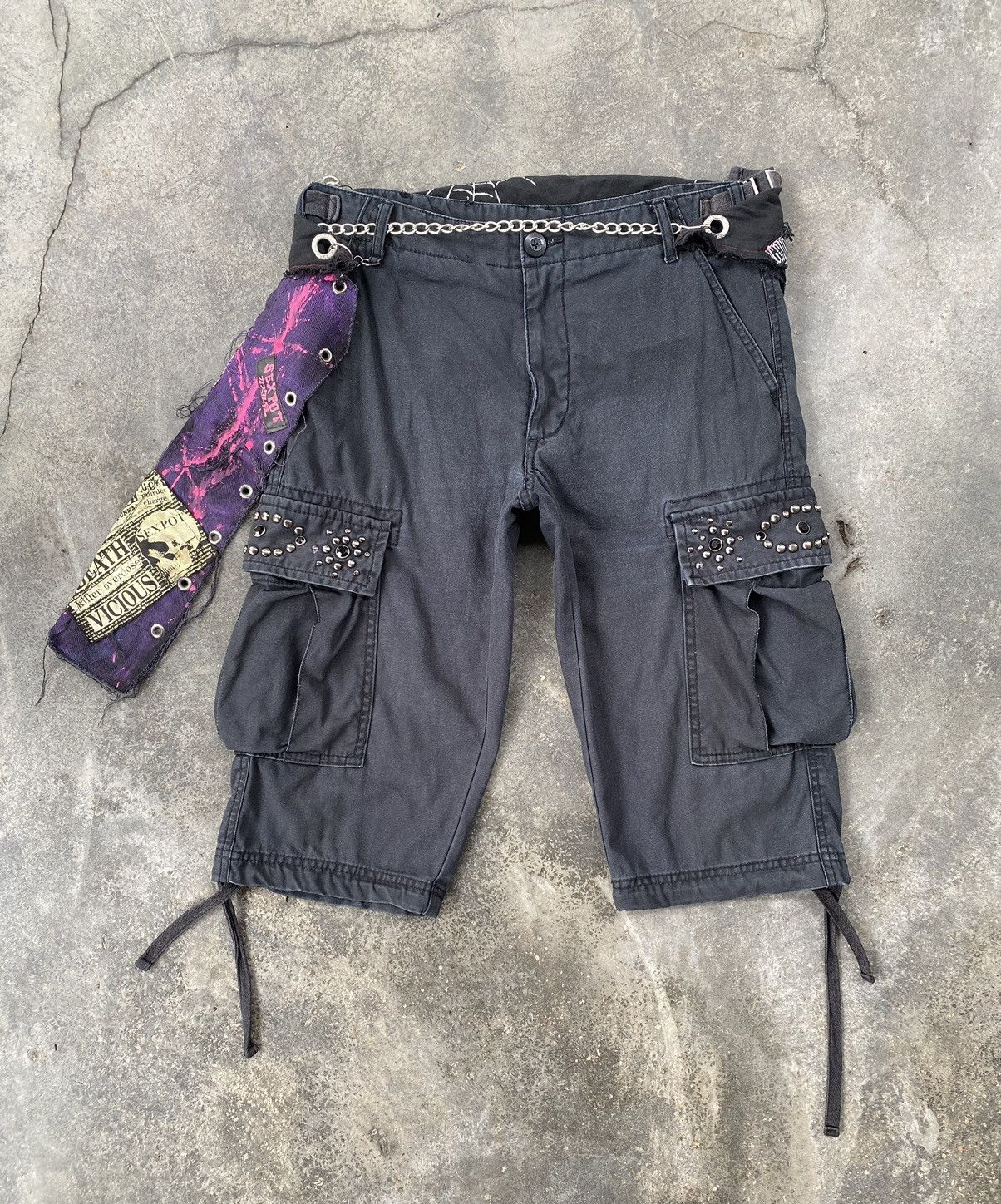 Vintage Vintage Too Fast To Live Too Young To Die x Mad punk Pants Size US 31 - 1 Thumbnail