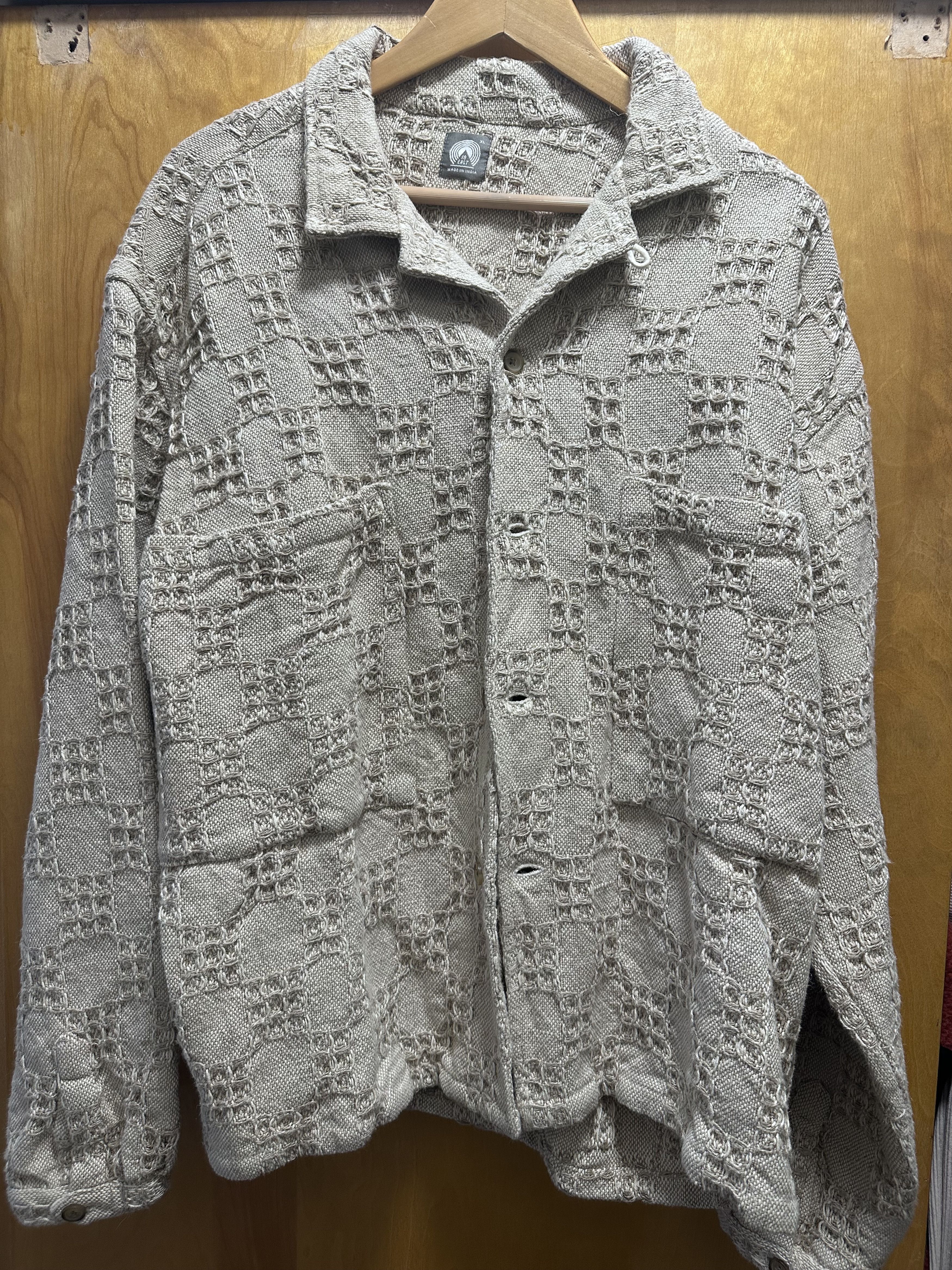 18 East SAM SHIRT JACKET - NATURAL HANDLOOM - XL