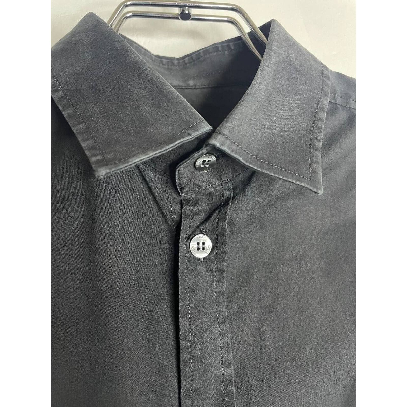 Dolce & Gabbana × Vintage Vintage D&G Black Dress Shirt Button-Up Long Sleeve S Size US S / EU 44-46 / 1 - 7 Thumbnail