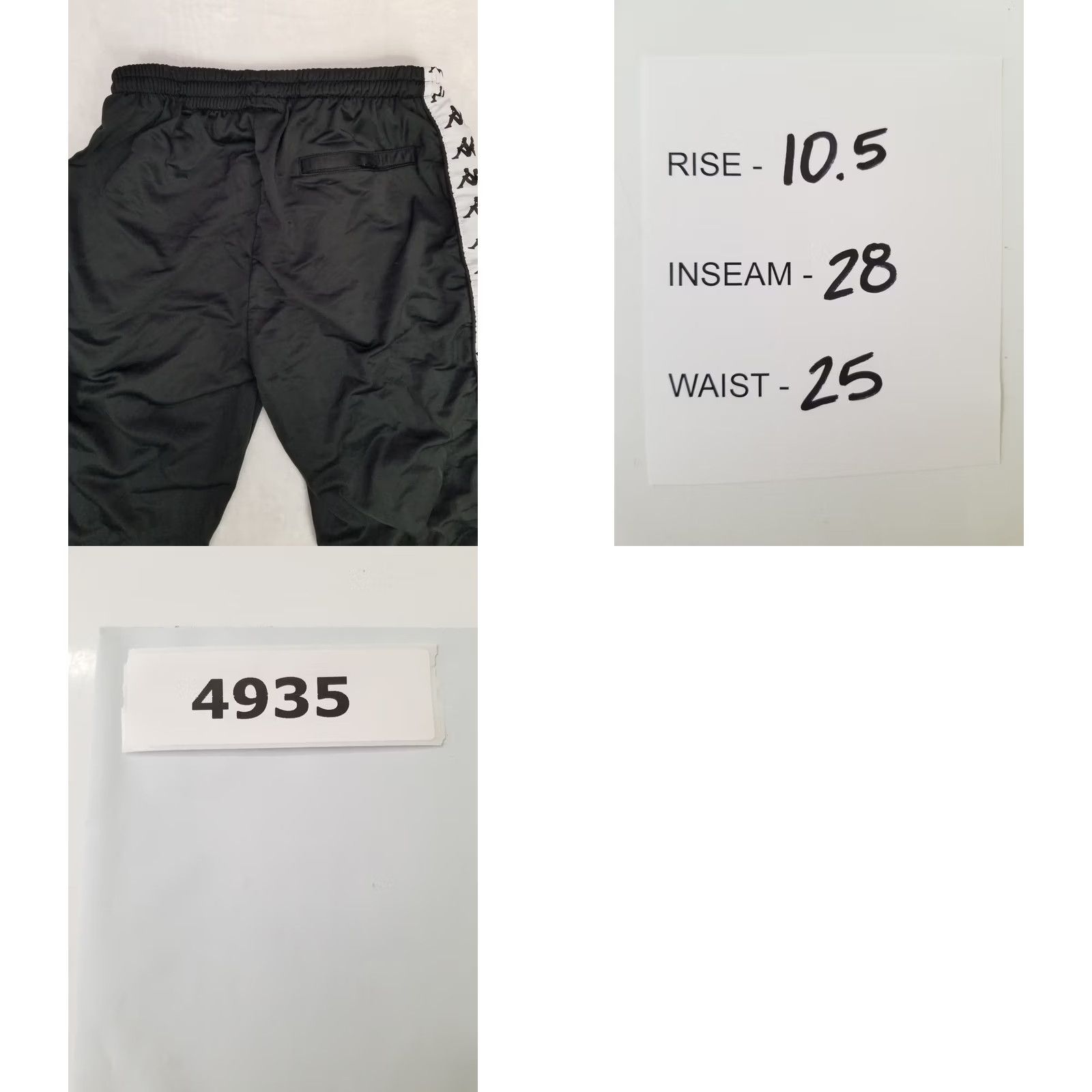 Kappa Kappa Black Track Pants Unisex Medium Jogger Classic Pants Athletic Size US 31 - 10 Thumbnail