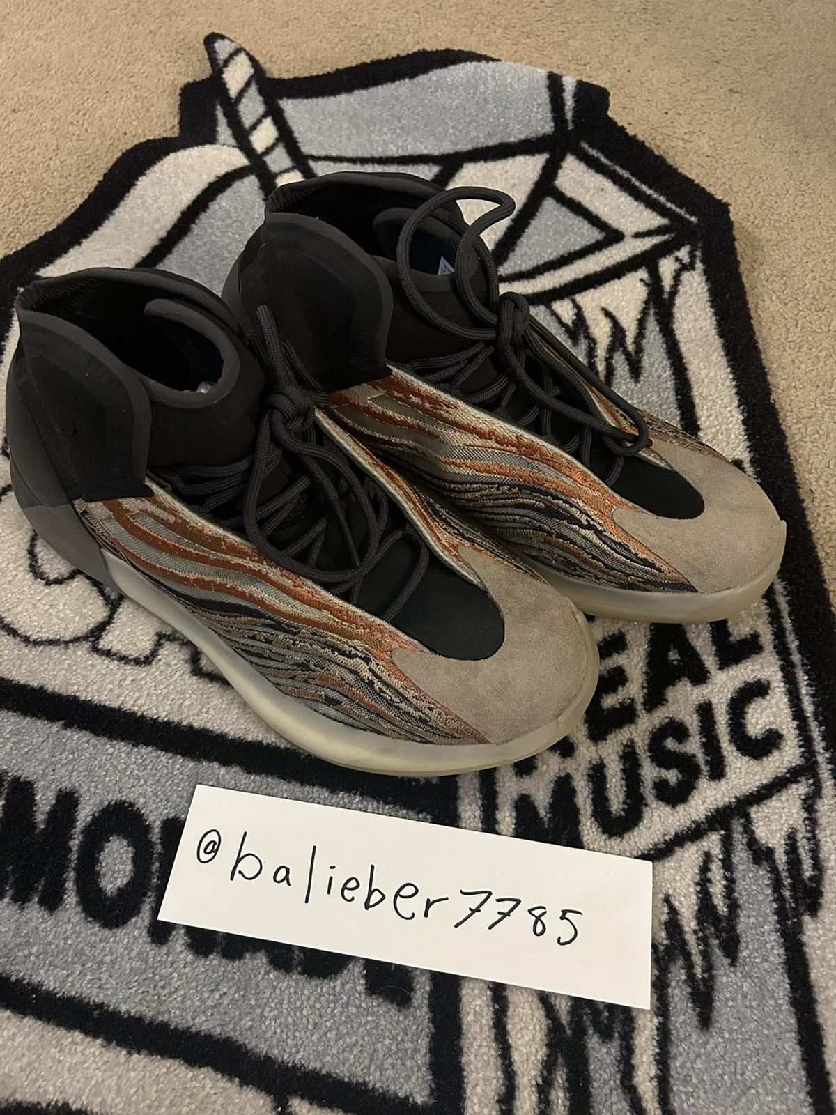 image of Adidas Yeezy Qntm Flash Orange Size 11 Shoes, Men's