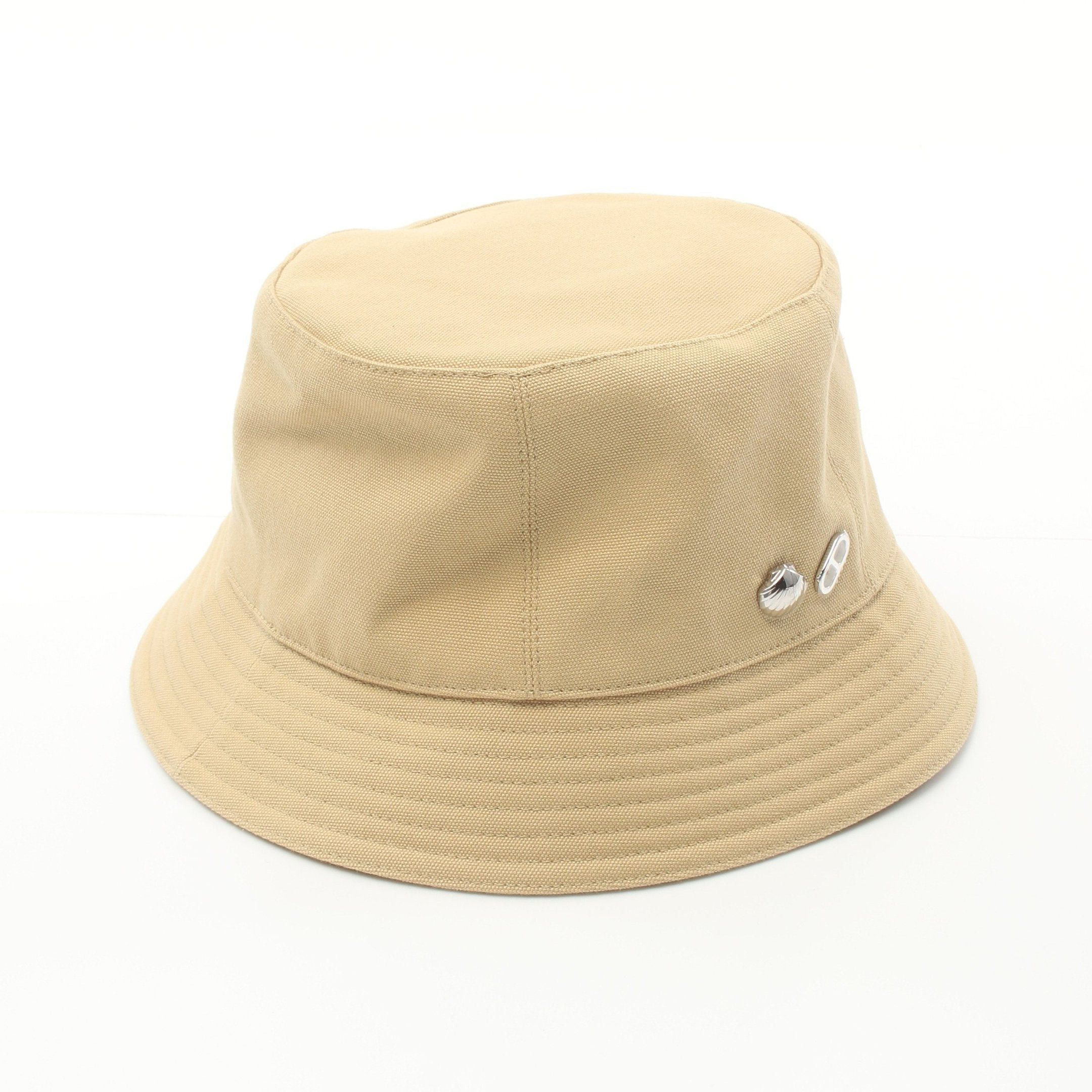 Hermes Hermes Calvi Seashell Bucket Hat Canvas Beige Size ONE SIZE - 1 Thumbnail