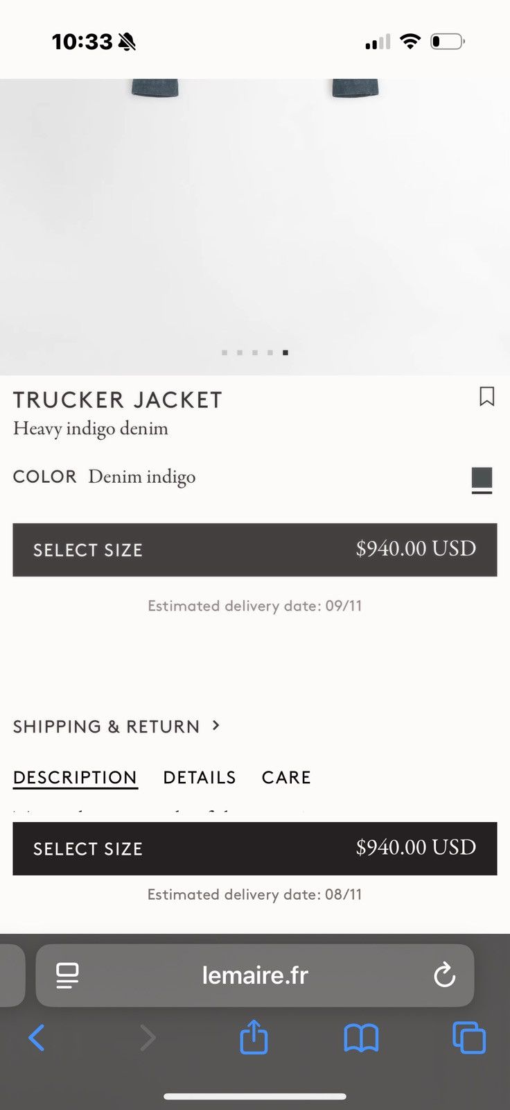 Lemaire Lemaire denim trucker jacket Size US XL / EU 56 / 4 - 8 Thumbnail
