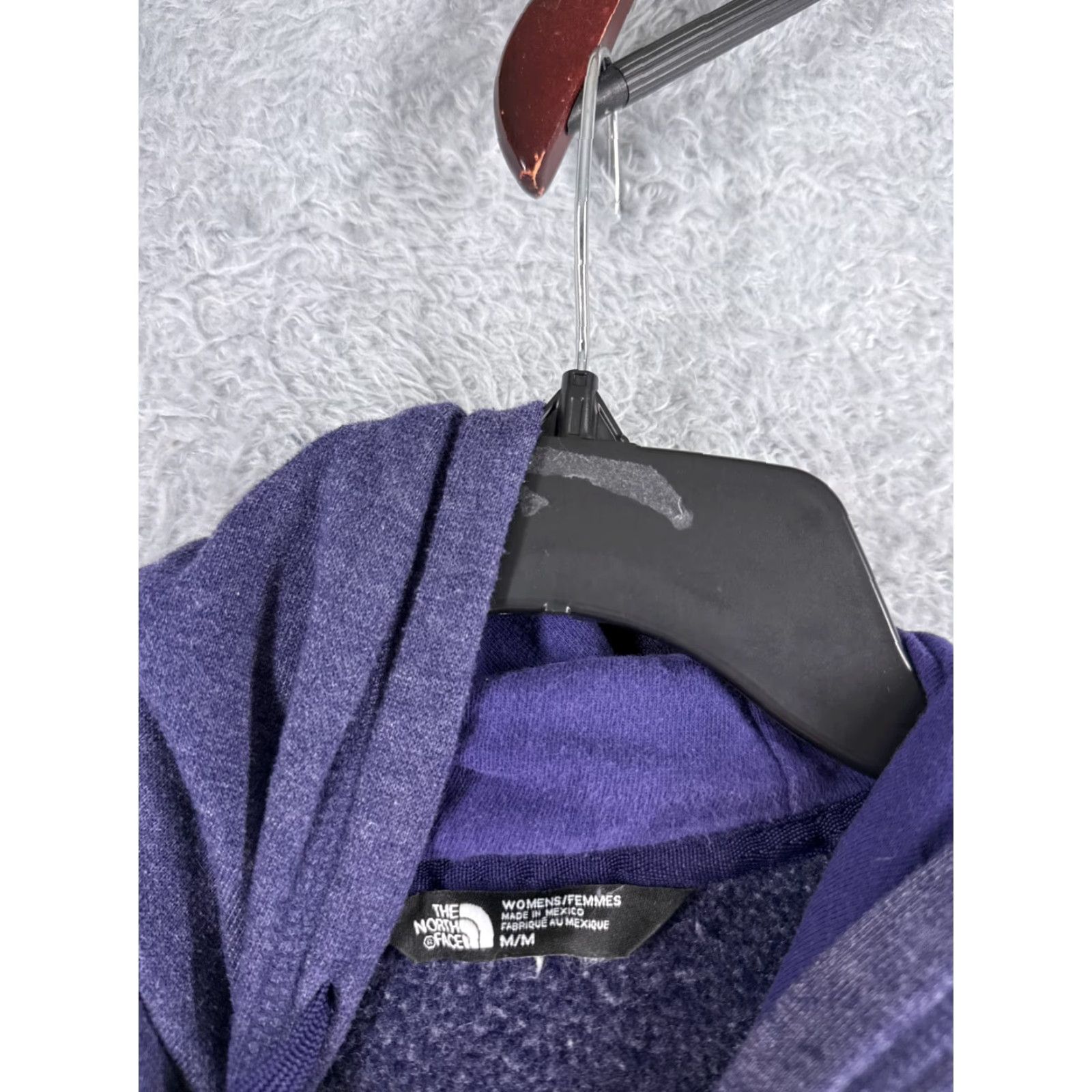 The North Face VINTAGE The North Face Hoodie Sweater Womens Medium Pullover Jersey Cotton Blend Purple Activewear Long Sleeve Casual Women Size M / US 6-8 / IT 42-44 - 7 Thumbnail