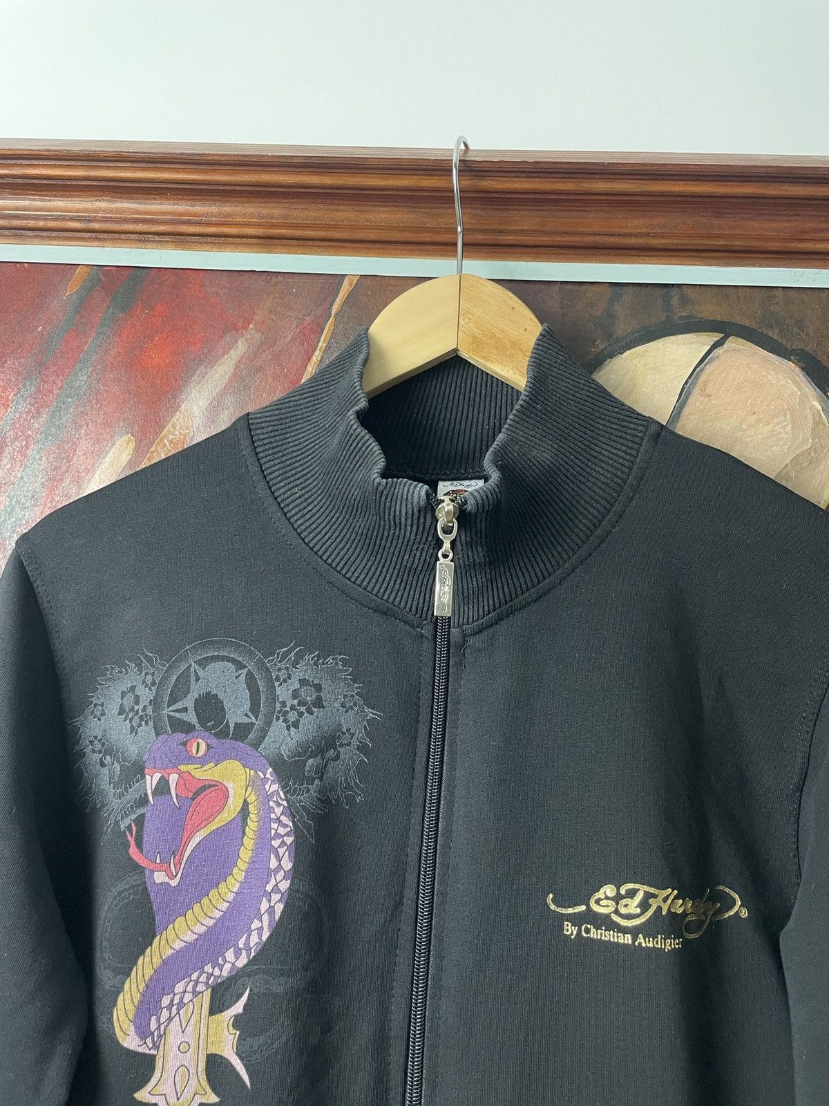 Ed Hardy Vintage Y2k Ed Hardy Christian Audigier Zip Track Top Hype Size US M / EU 48-50 / 2 - 3 Thumbnail