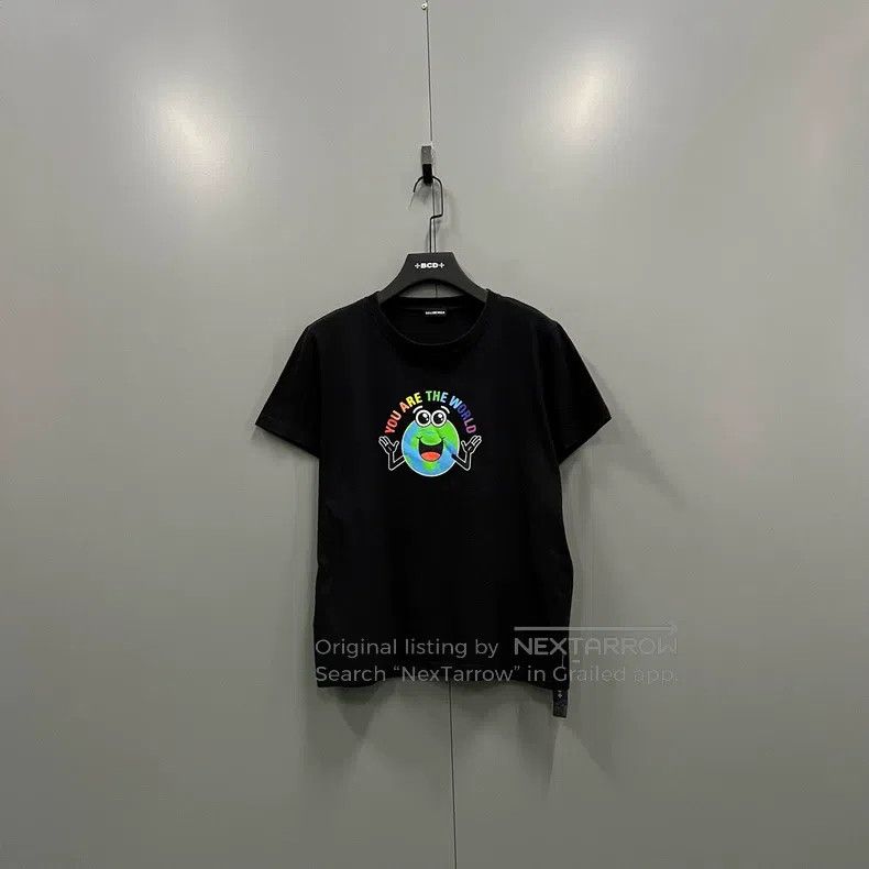 Balenciaga Balenciaga Cartoon Earth Printed Short Sleeve Size US XXL / EU 58 / 5 - 1 Thumbnail