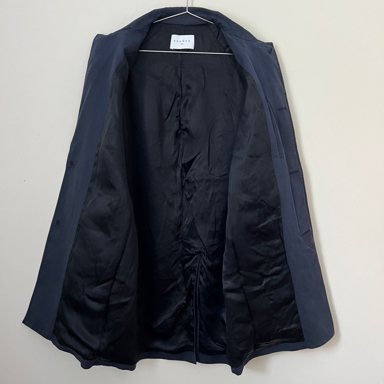 Sandro Sandro Men's Navy Blue Lightweight Trench Coat Size S Size US S / EU 44-46 / 1 - 3 Thumbnail