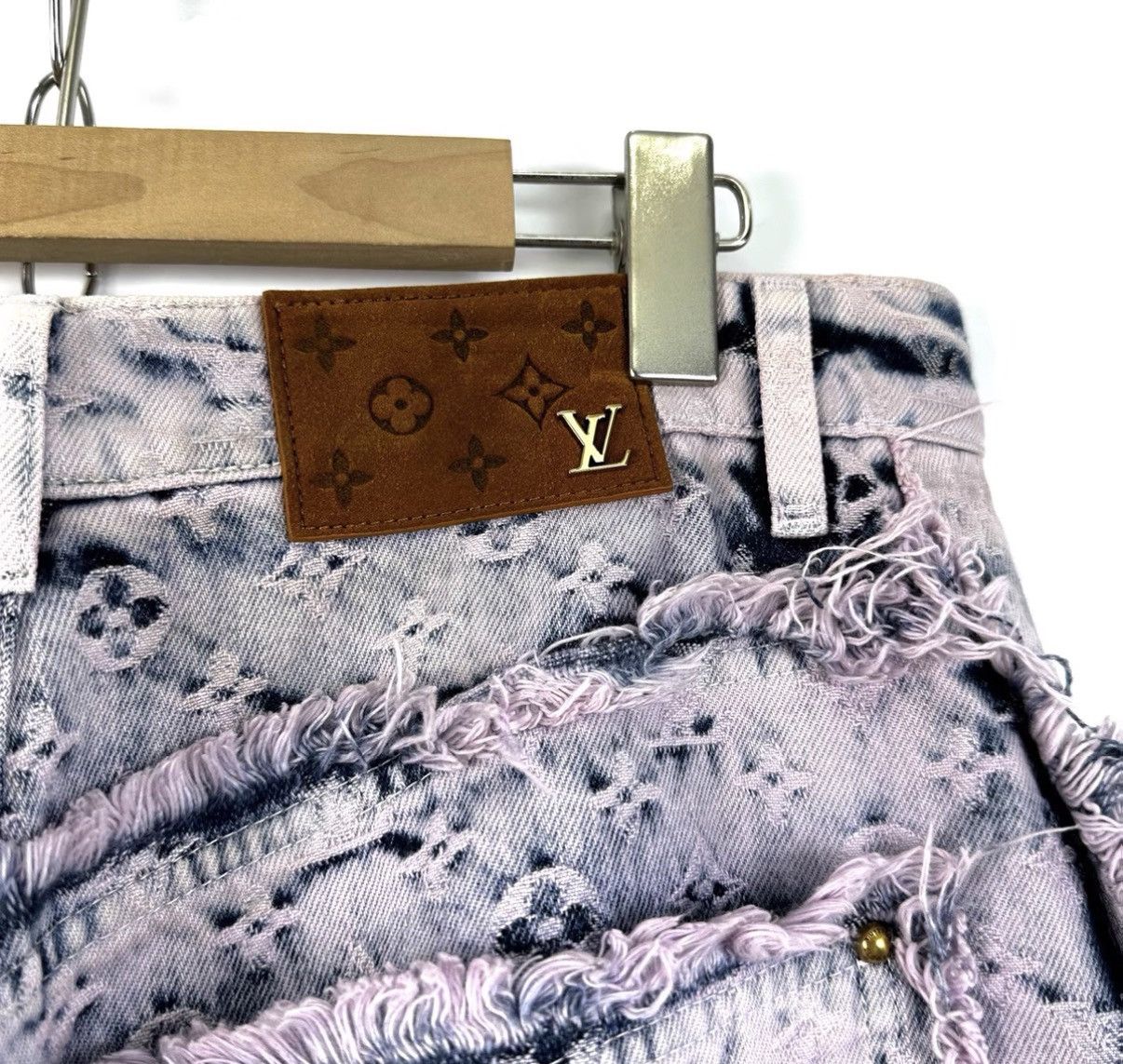 Louis Vuitton Louis Vuitton Multi-Pocket Fringe Distressed Jeans K12 Size 33" - 7 Thumbnail