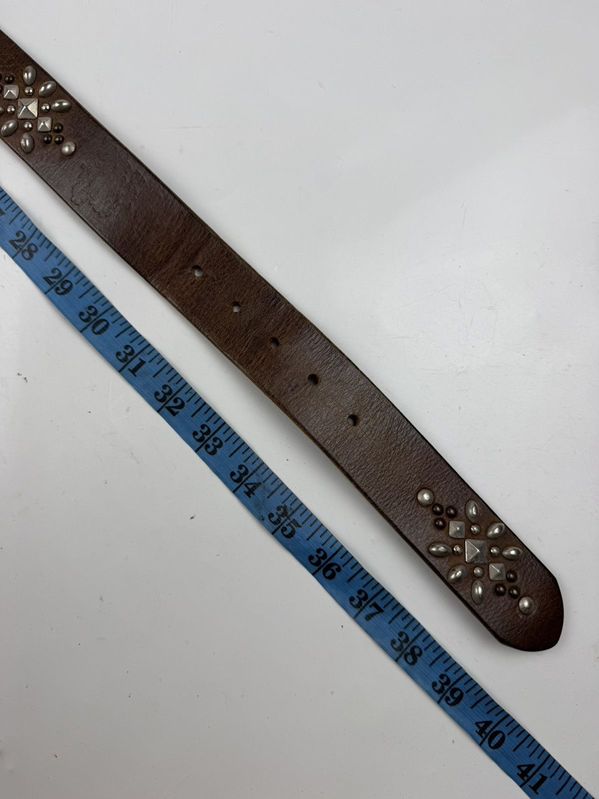 Edwin punk style edwin studded leather belt tc55 Size 34 - 2 Thumbnail
