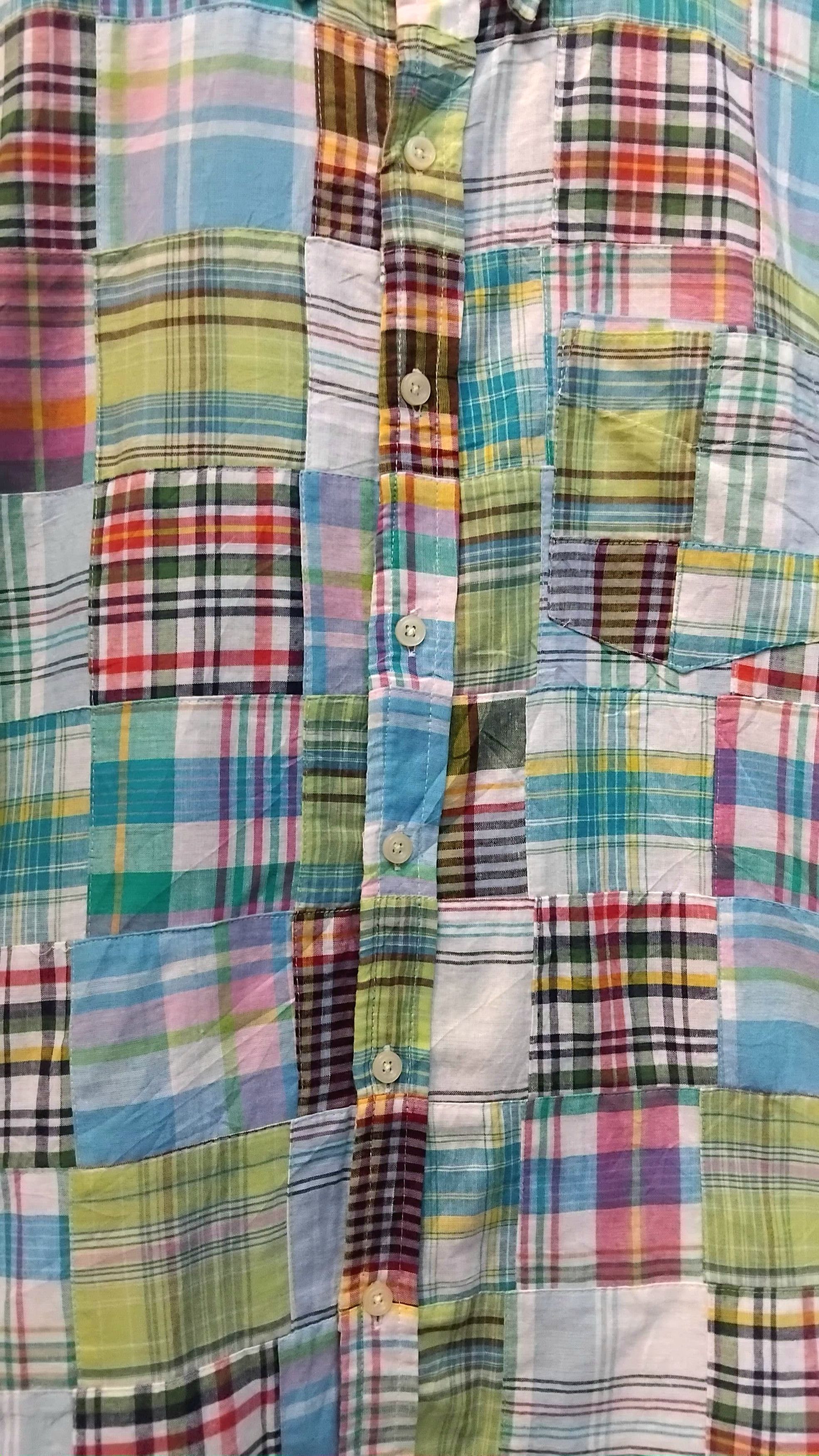 Japanese Brand Vintage el Patchwork shirt Size US L / EU 52-54 / 3 - 3 Thumbnail