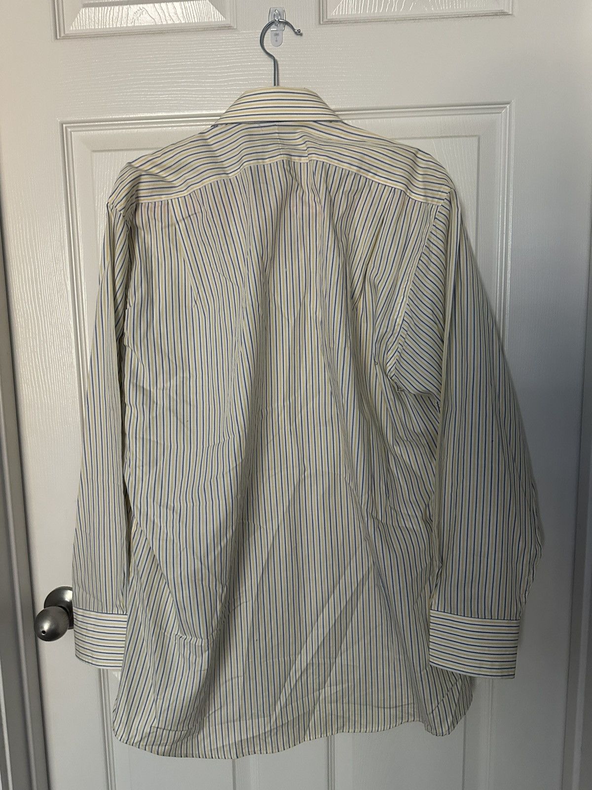 Burberry Vintage Burberry Yellow and Blue Dress Shirt Size US XL / EU 56 / 4 - 5 Thumbnail