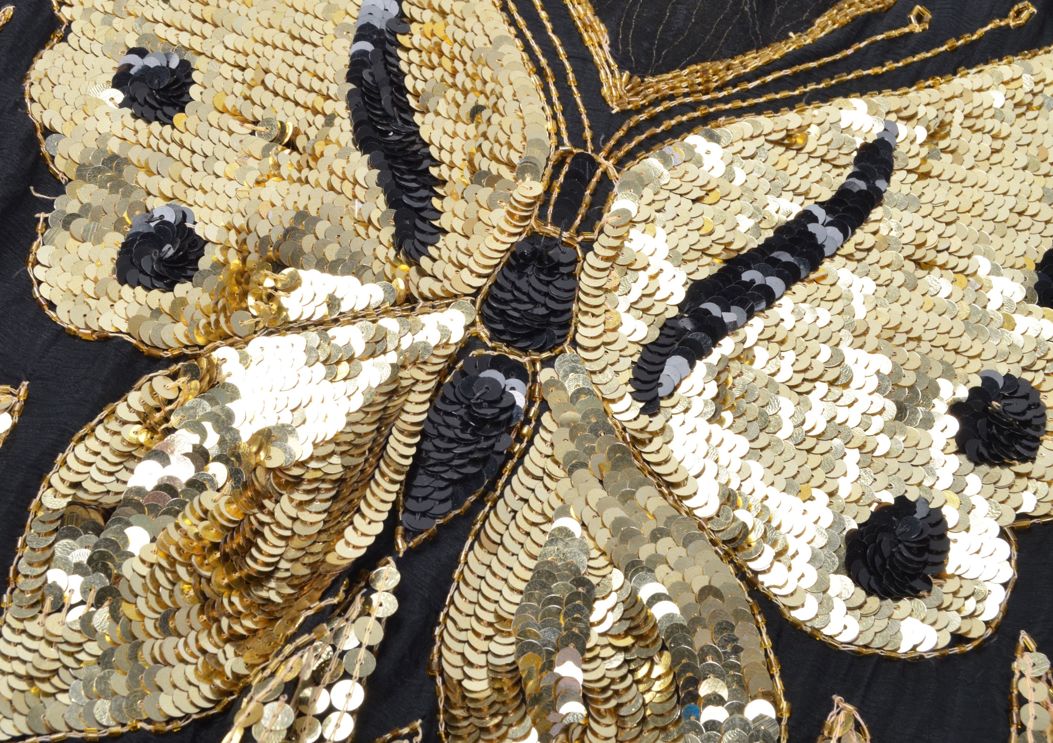 Other Vintage Y2K Fairy Butterfly Sequin Beaded Silk Blouse Top Size ONE SIZE - 7 Thumbnail