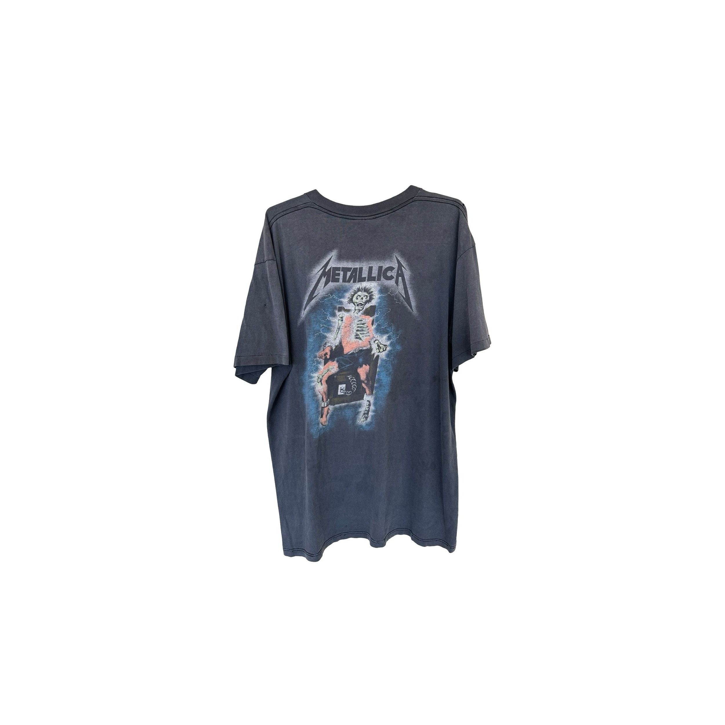 Vintage Metallica "Ride The Lightning" T-Shirt 1989 Size US XL / EU 56 / 4 - 4 Thumbnail