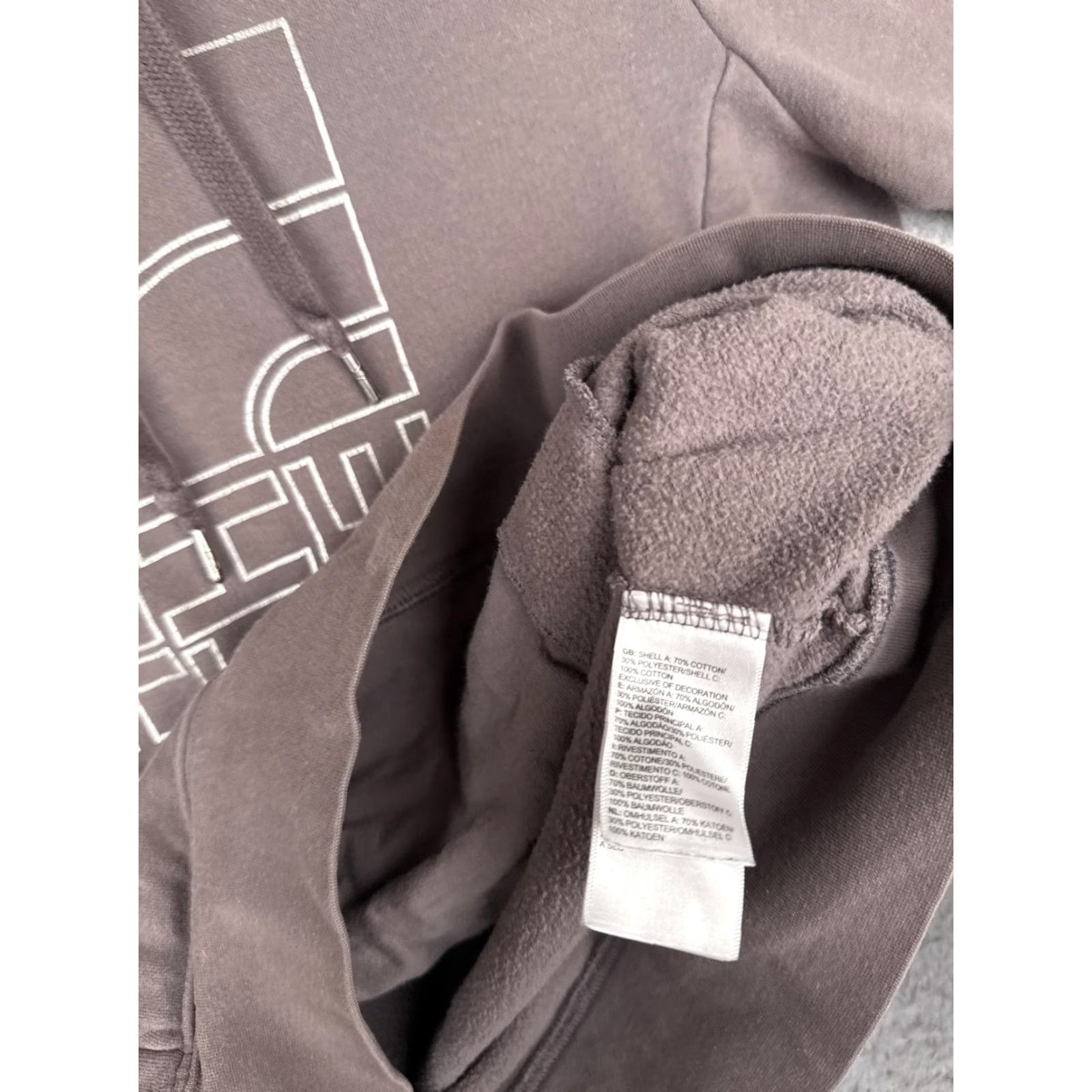The North Face The North Face Hoodie Womens Medium Brown Vertical Logo Pullover Sweatshirt Size M / US 6-8 / IT 42-44 - 7 Thumbnail