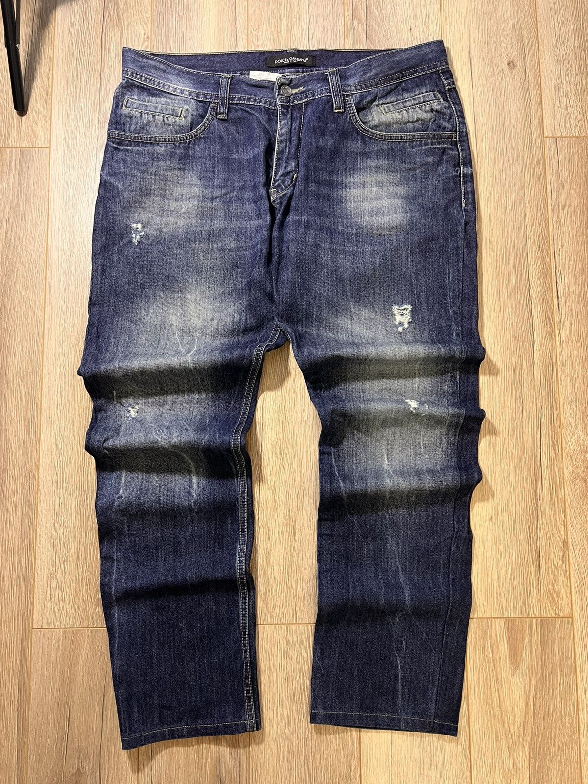 Dolce & Gabbana Distressed Denim Jeans Vintage Look