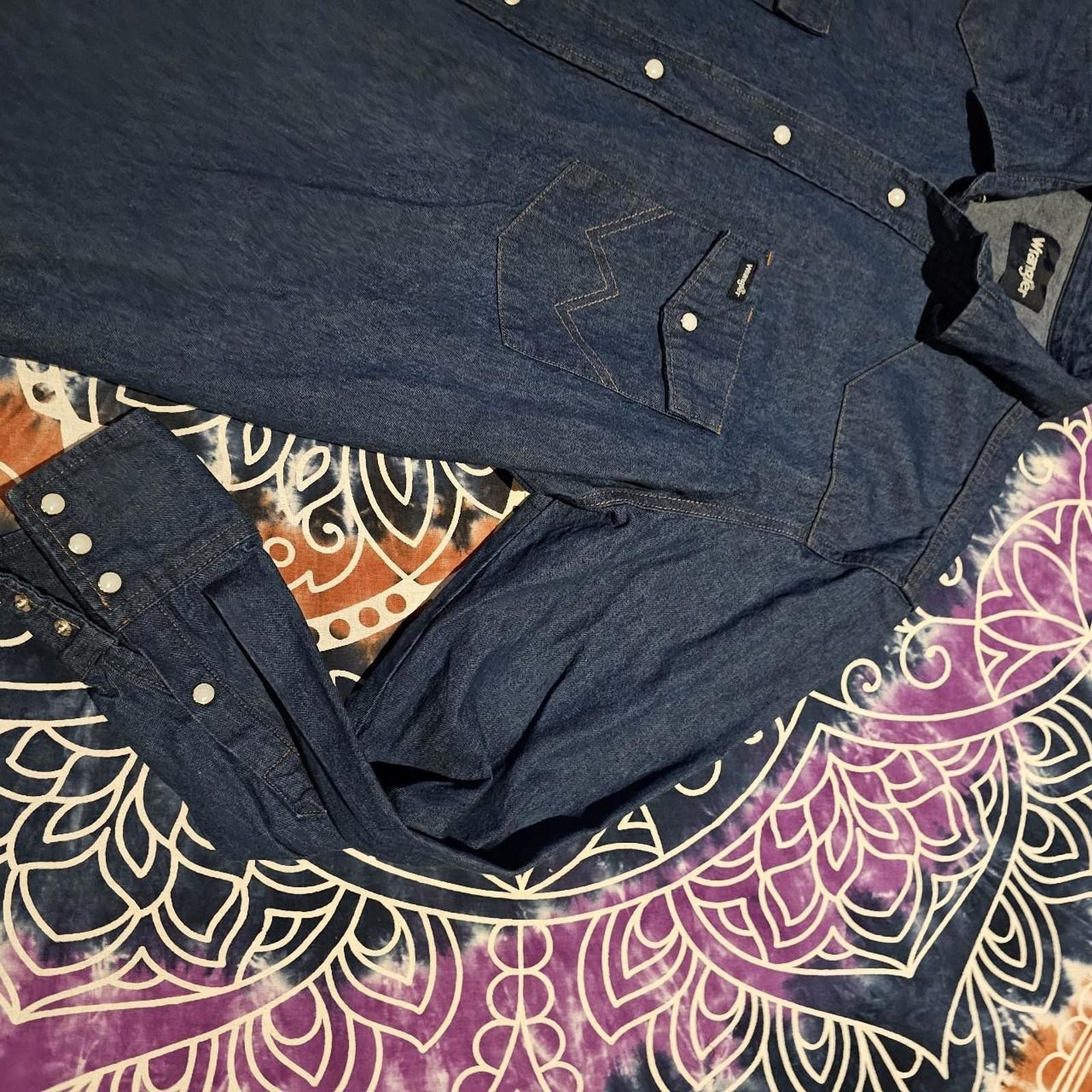 Wrangler Wrangler Denim Button Down Blue Shirt Size US L / EU 52-54 / 3 - 3 Thumbnail