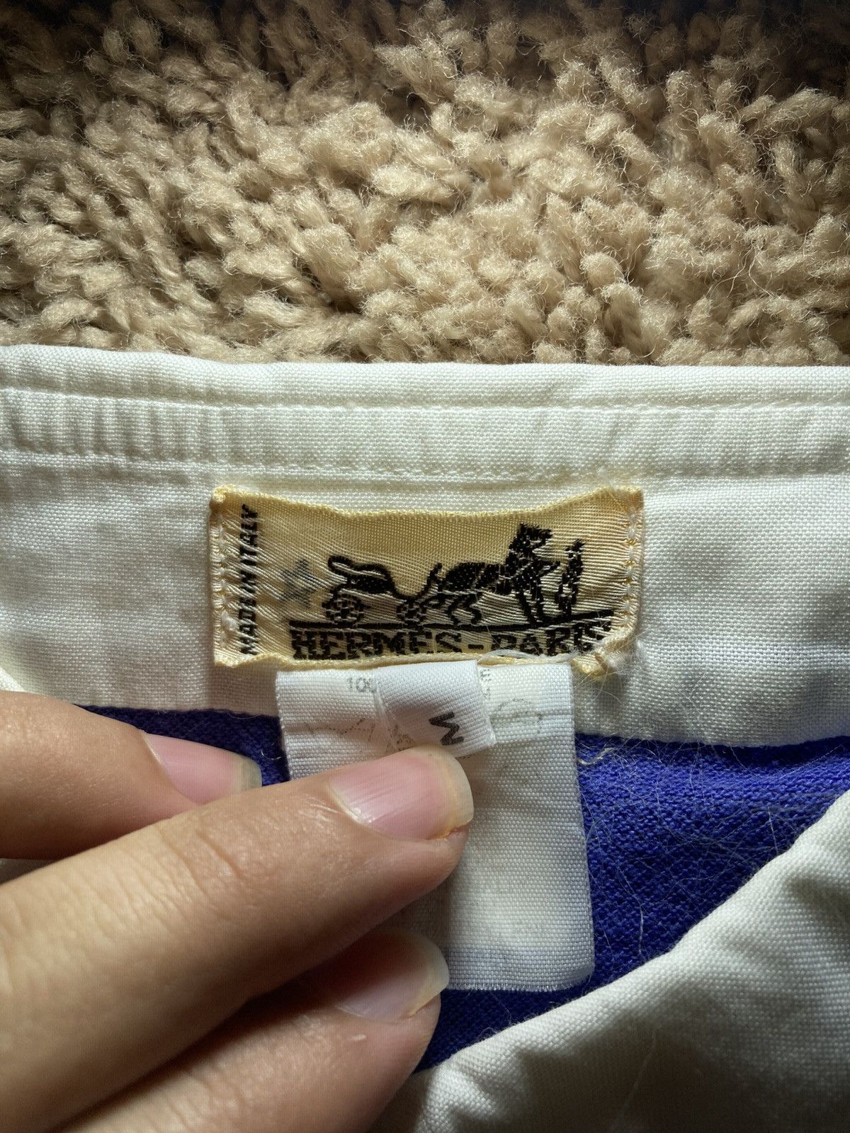 Hermes 90s Hermes Vintage Button Down Polo Beach Blue H Logo 80s Size US M / EU 48-50 / 2 - 5 Thumbnail